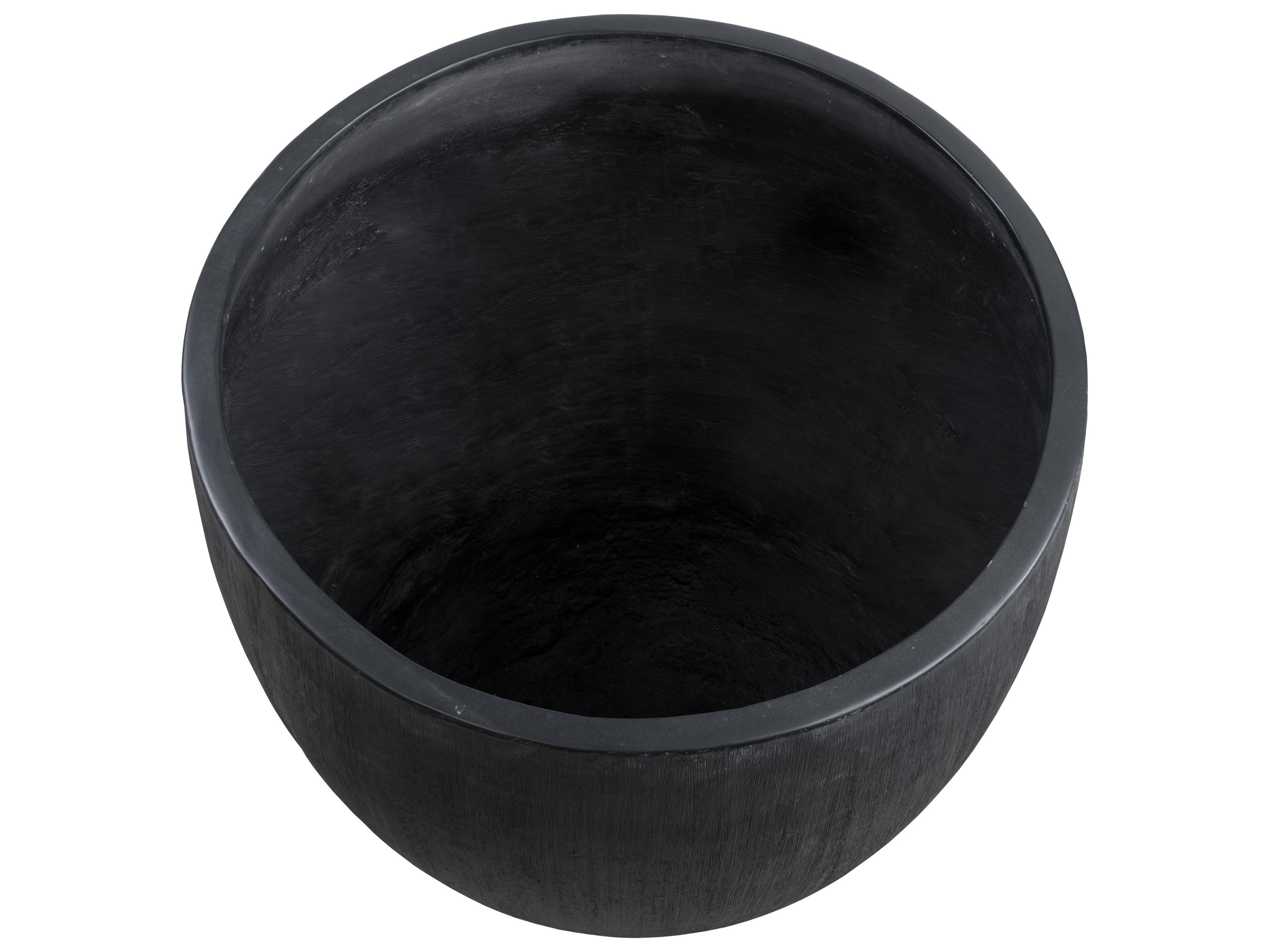 Sunpan Outdoor Coleus Concrete Black Small Round Planter