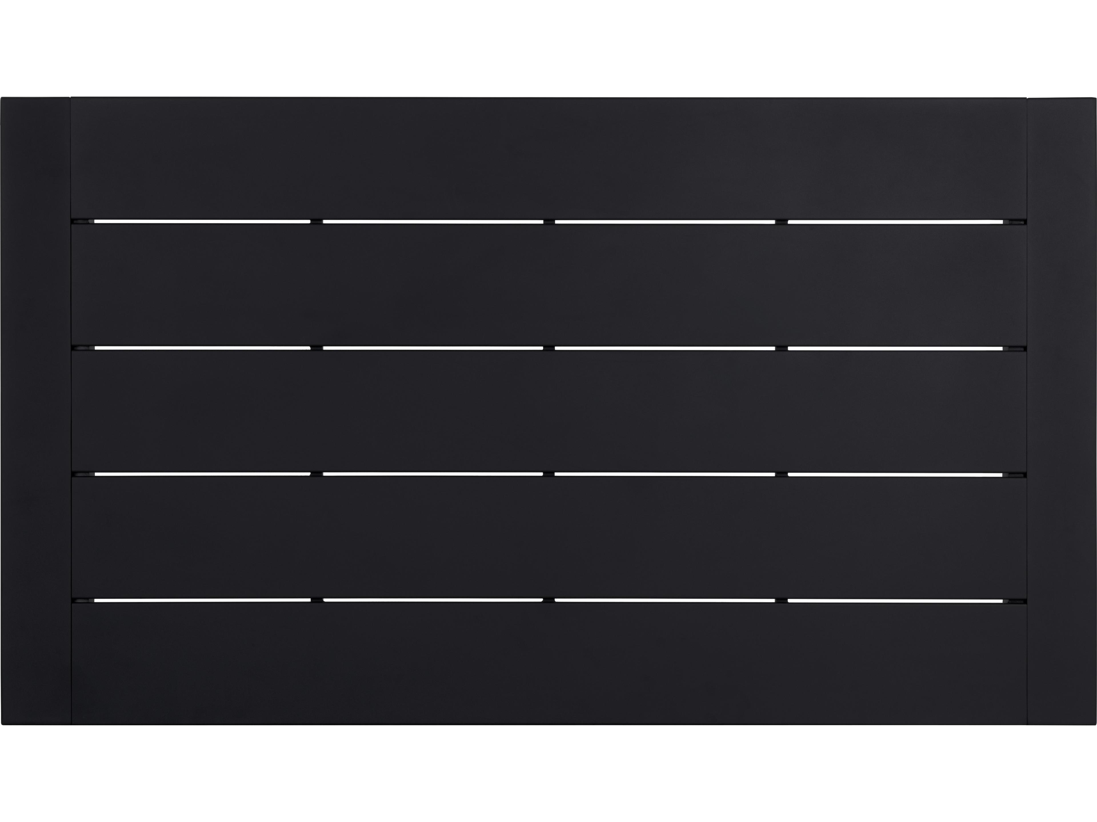 Sunpan Outdoor Merano Aluminum Black Rectangular Dining Table
