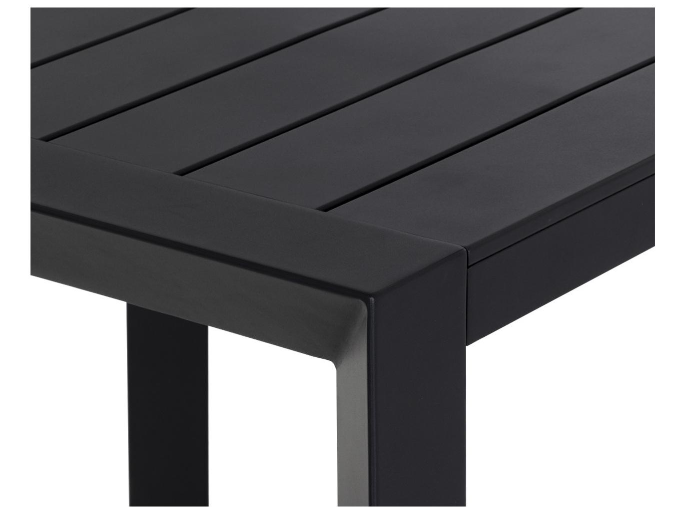 Sunpan Outdoor Merano Aluminum Black Square Dining Table