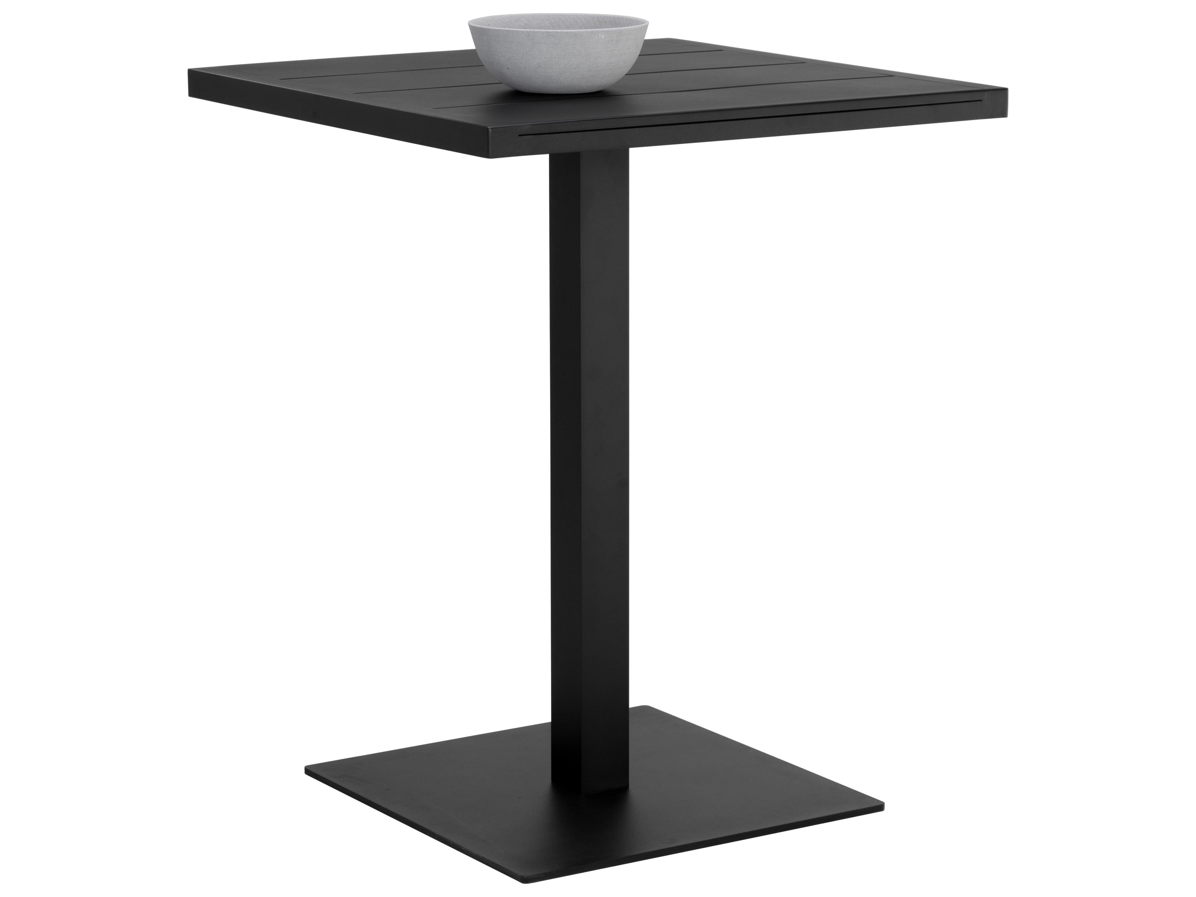 Sunpan Outdoor Merano Aluminum Black Square Bar Table