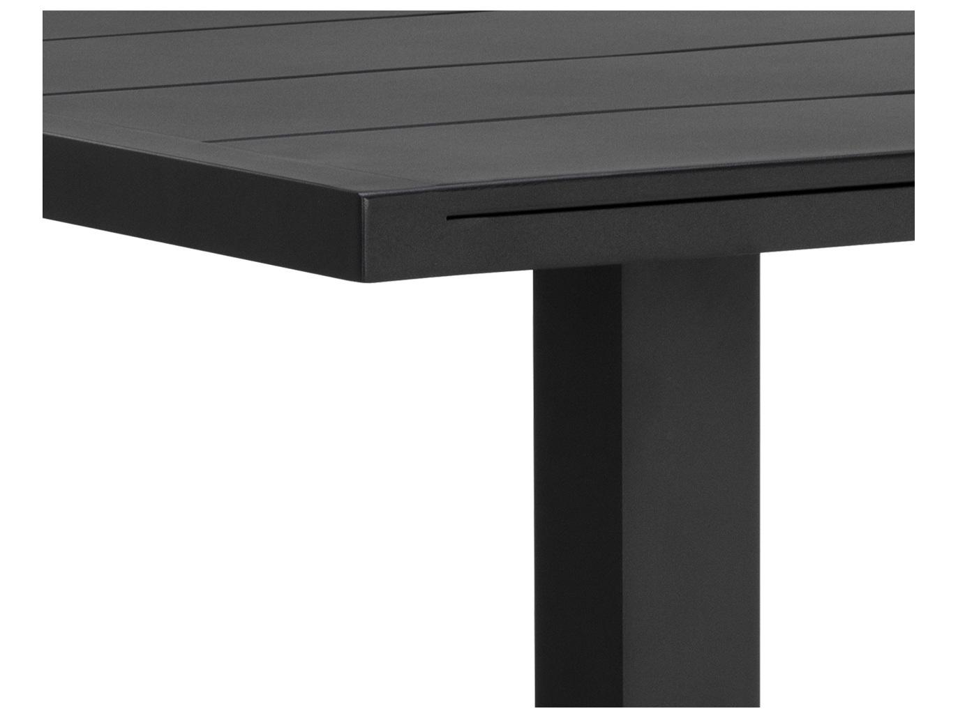 Sunpan Outdoor Merano Aluminum Black Square Bar Table