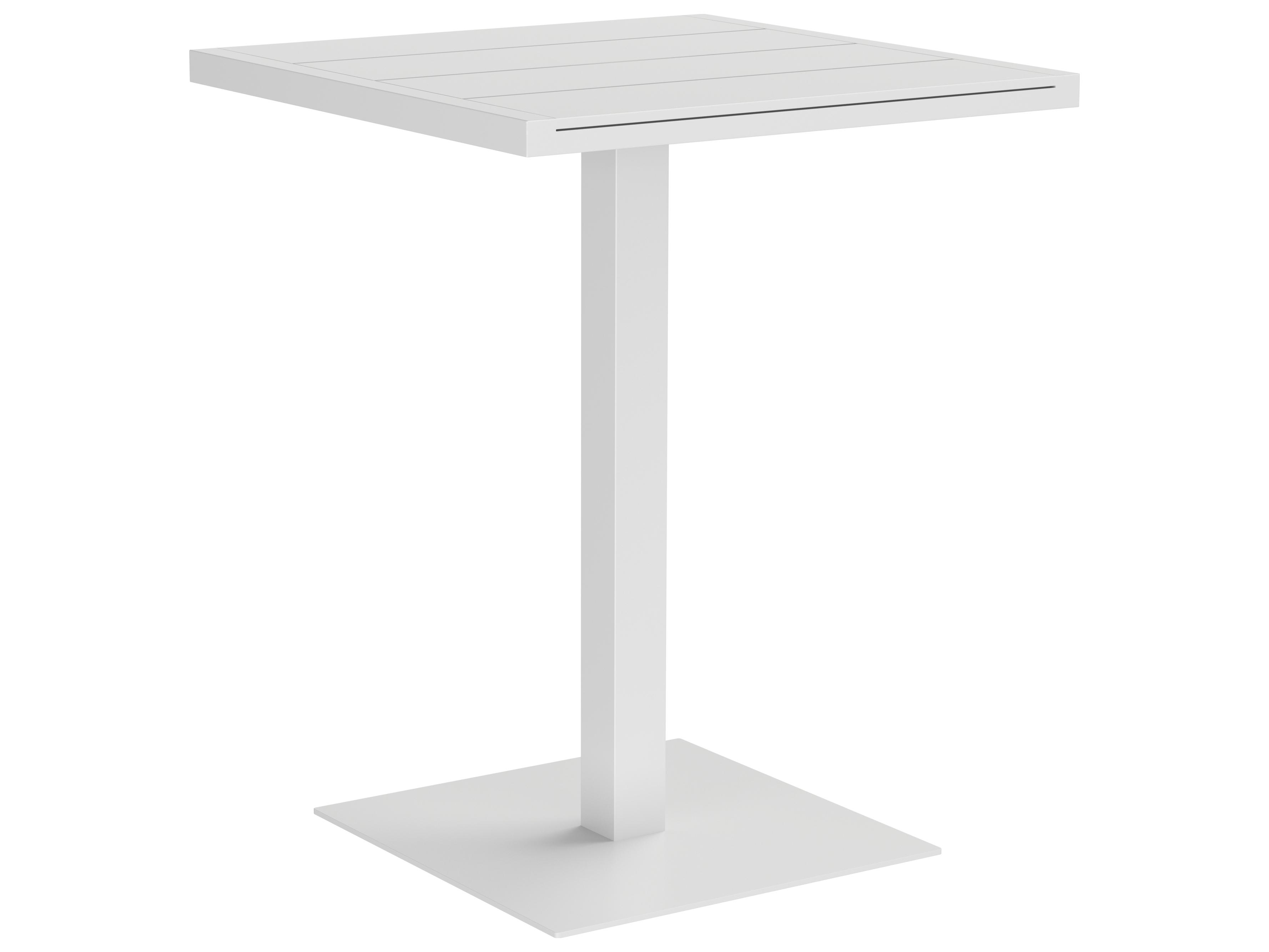 Sunpan Outdoor Merano Aluminum White Square Bar Table