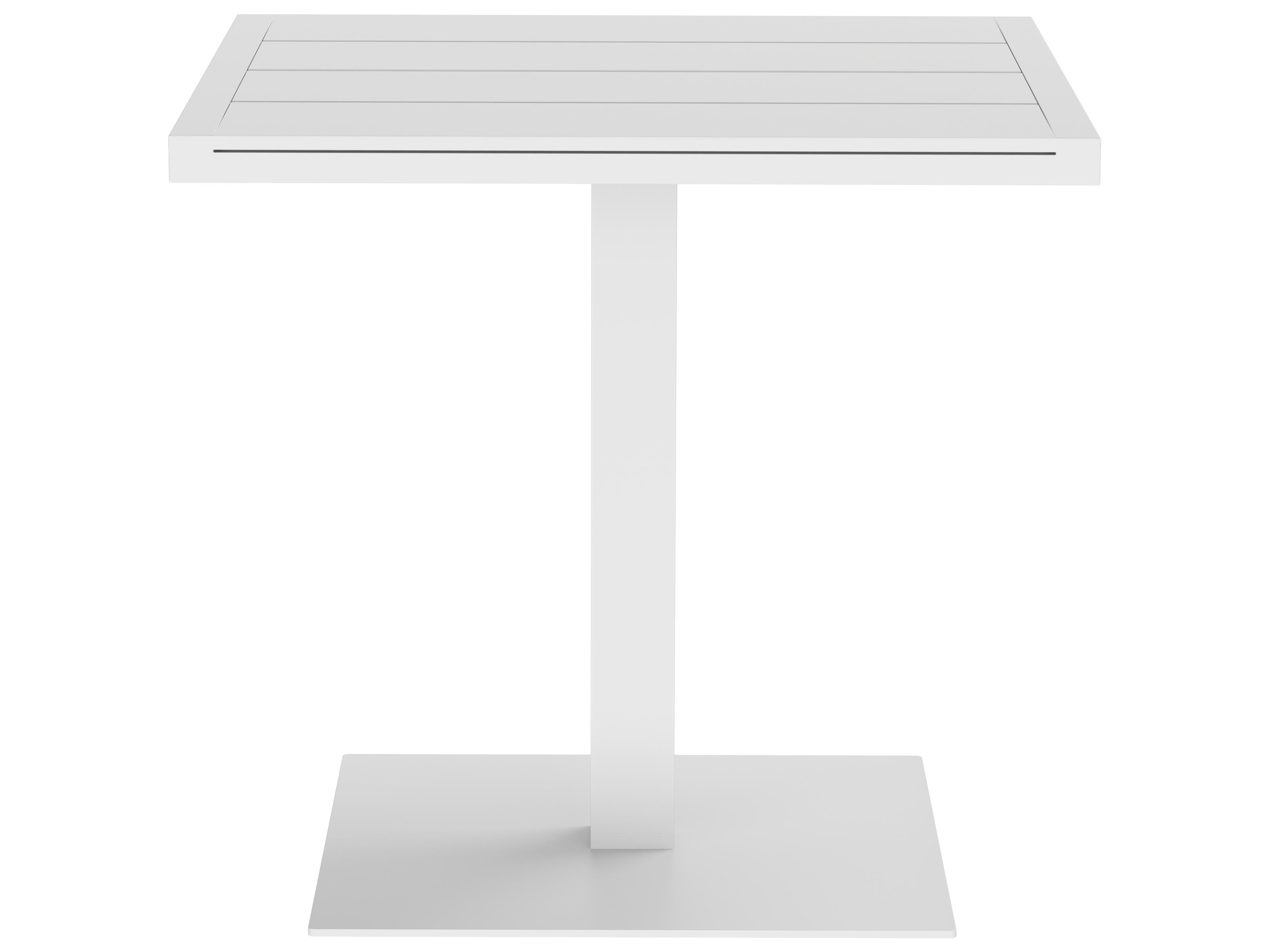 Sunpan Outdoor Merano Aluminum White Square Bistro Table