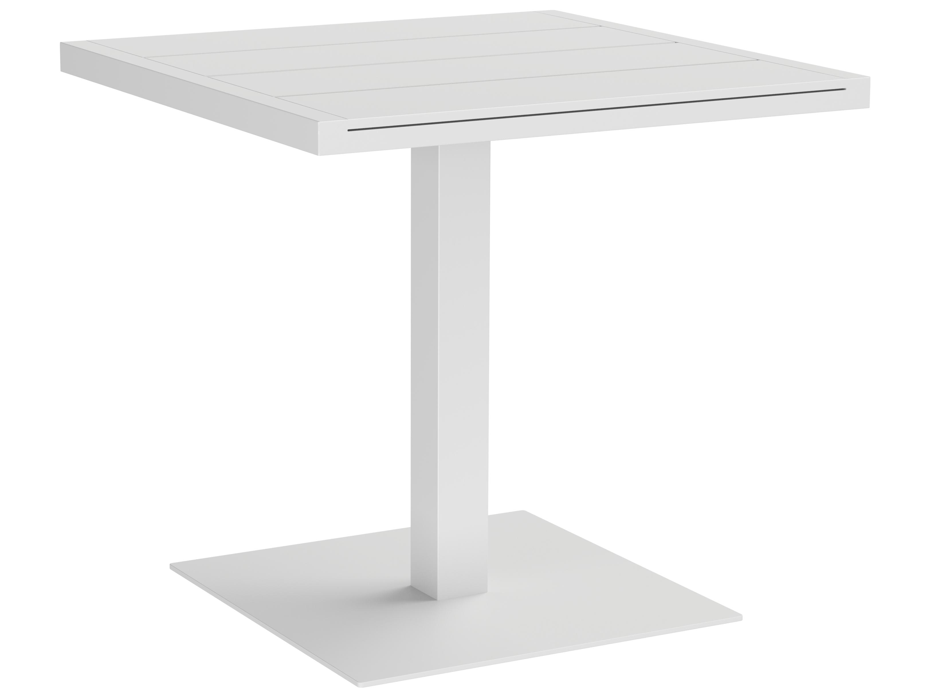 Sunpan Outdoor Merano Aluminum White Square Bistro Table