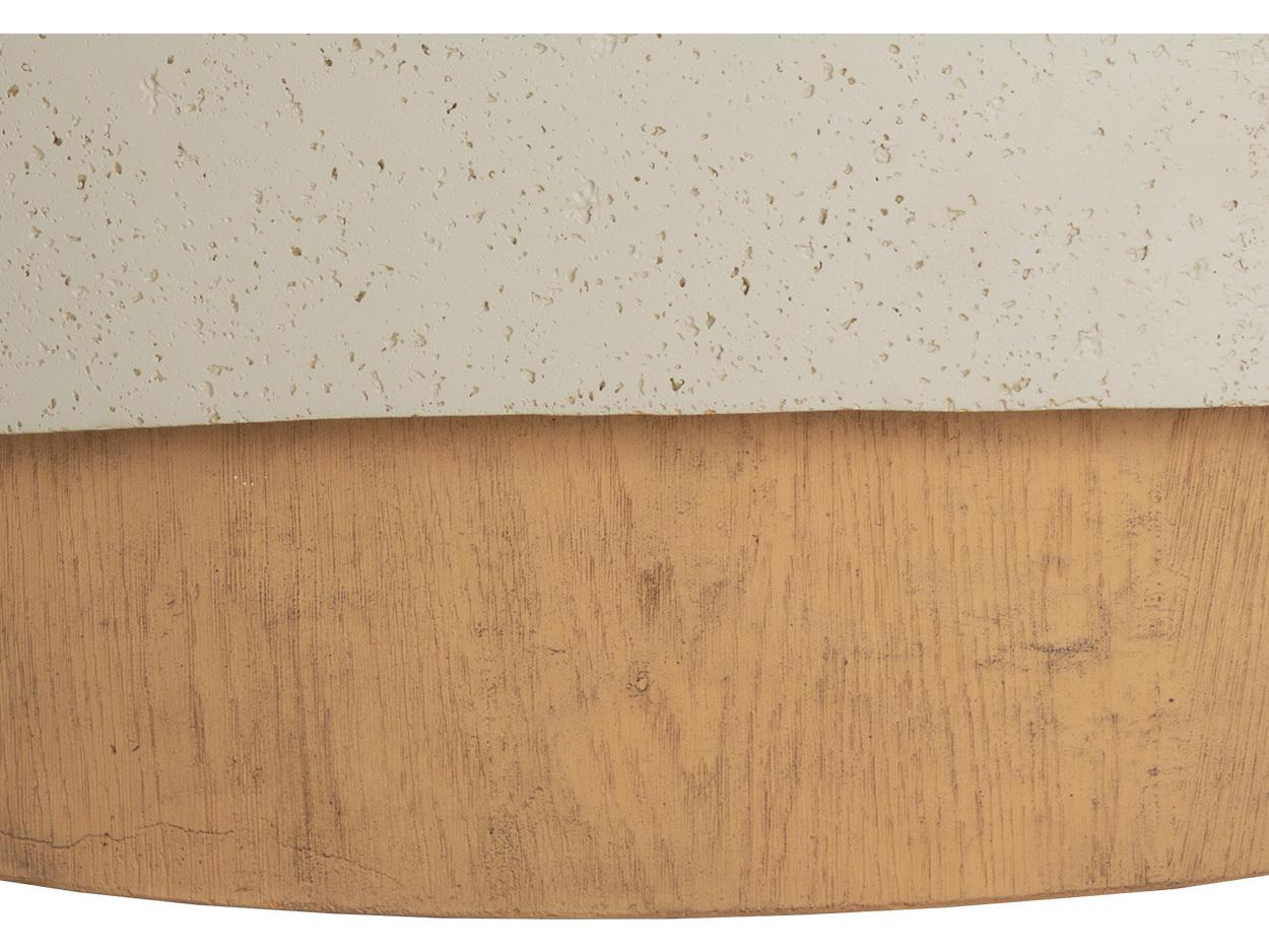 Sunpan Outdoor Patras Concrete Cream Round Coffee Table