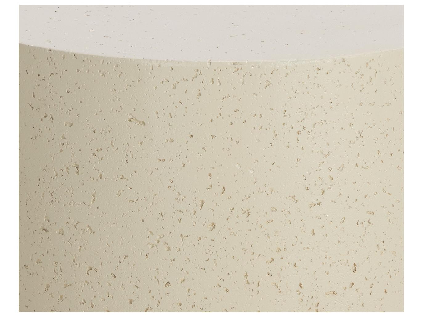 Sunpan Outdoor Patras Concrete Cream Round End Table