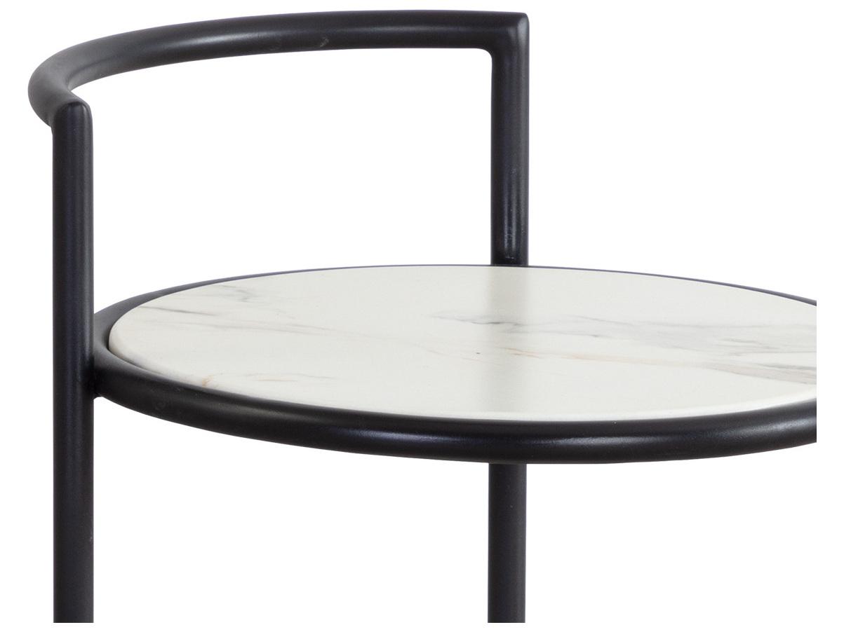 Sunpan Outdoor Parga Steel Black Round End Table