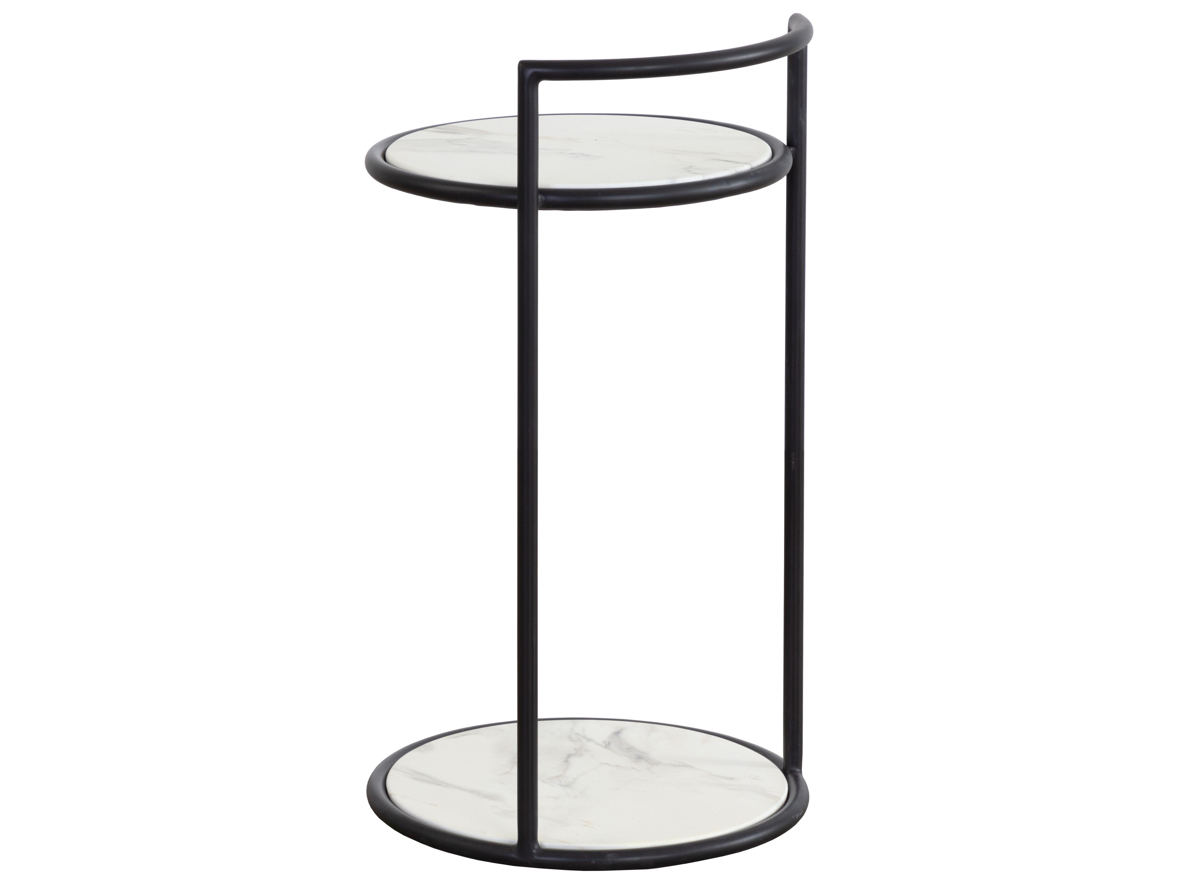 Sunpan Outdoor Parga Steel Black Round End Table