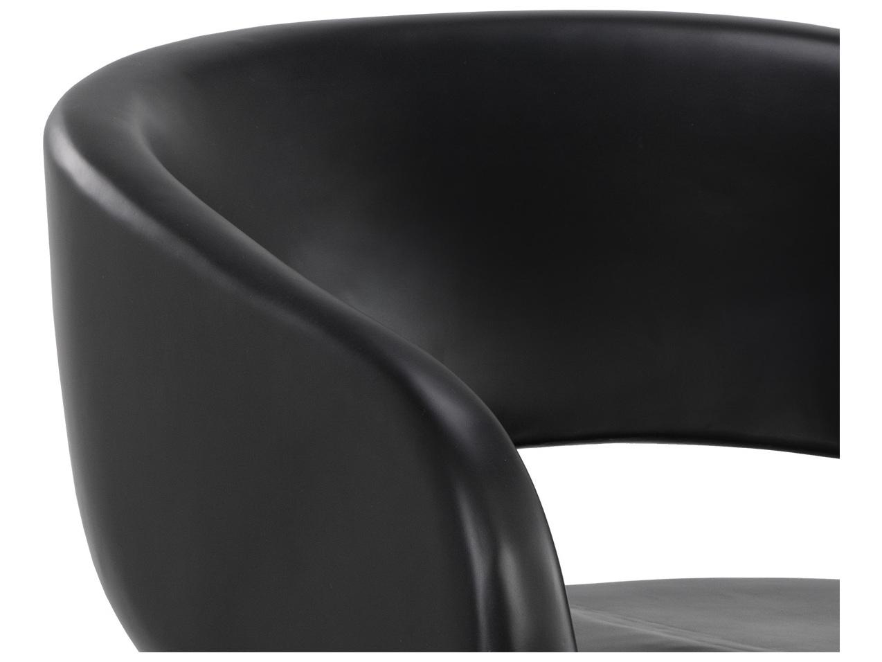 Sunpan Outdoor Cura Concrete Black Lounge Chair