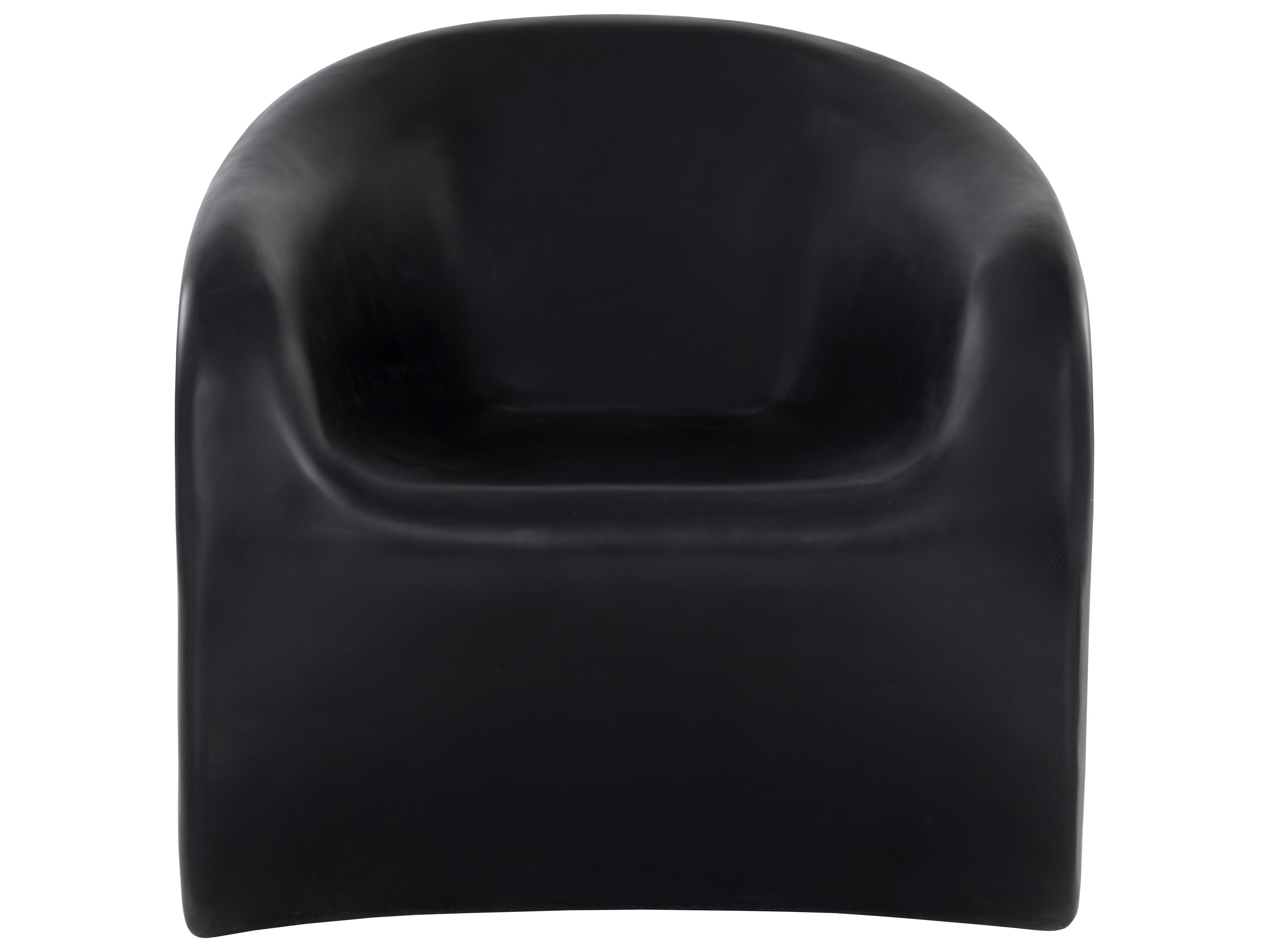 Sunpan Outdoor Orson Concrete Black Lounge Chair