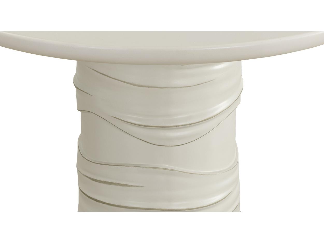 Sunpan Outdoor Alanya Concrete Cream Round Dining Table