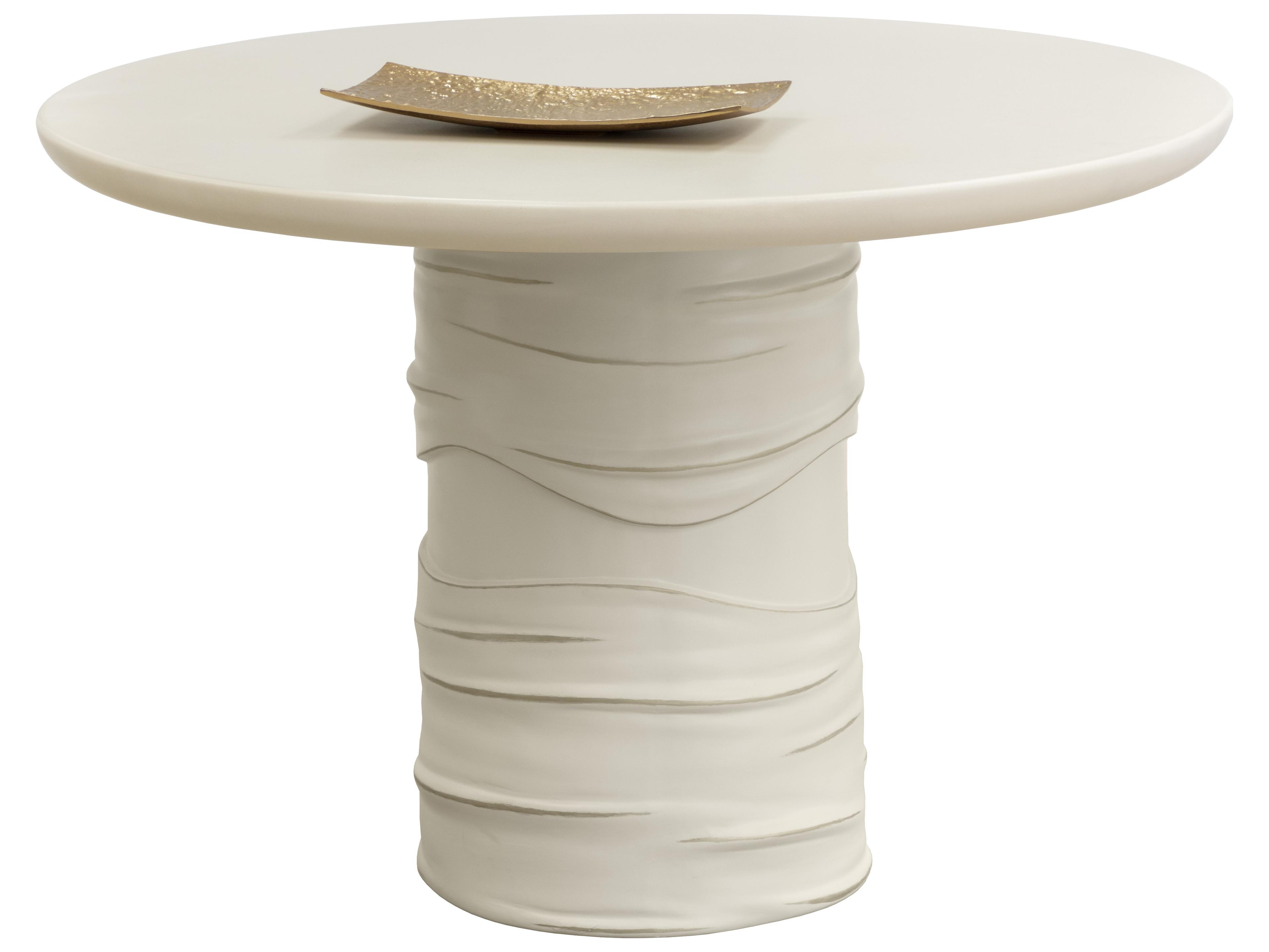 Sunpan Outdoor Alanya Concrete Cream Round Dining Table
