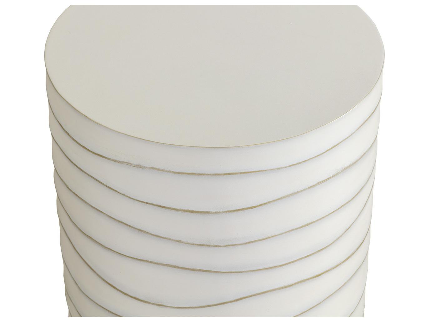 Sunpan Outdoor Solterra Corey Concrete Cream Round End Table