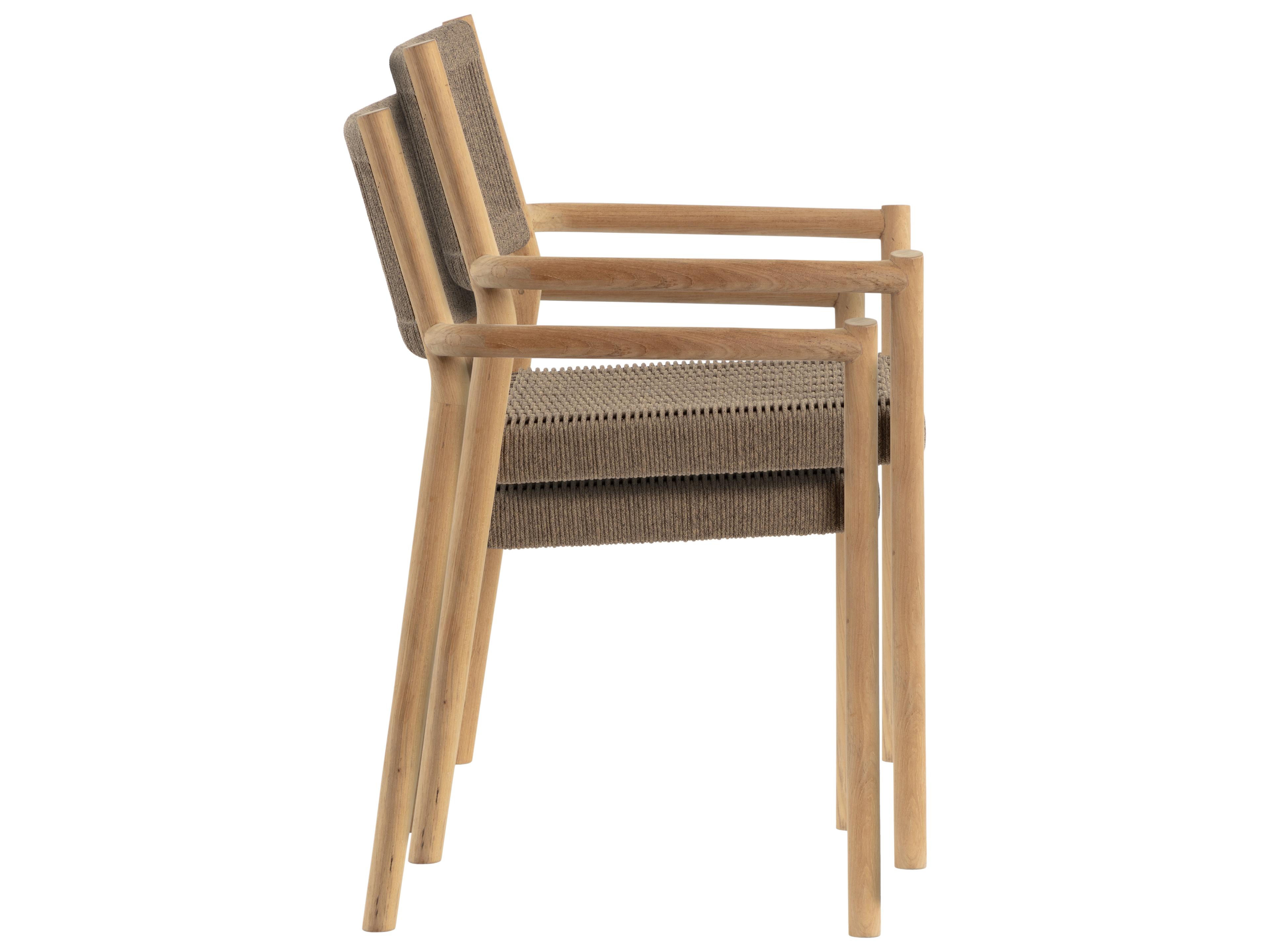 Sunpan Outdoor Kavala Wood Wicker Dining Chair