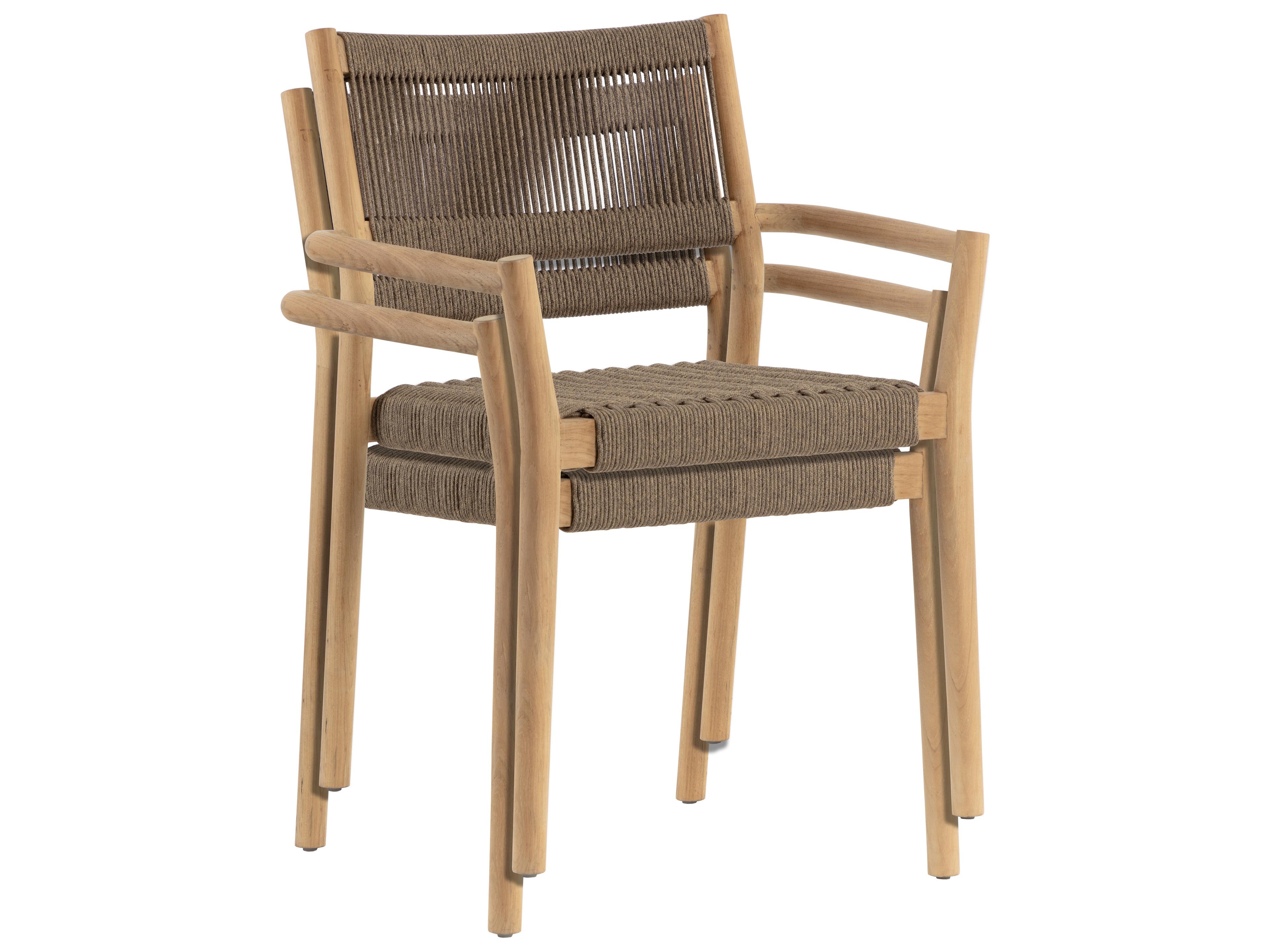 Sunpan Outdoor Kavala Wood Wicker Dining Chair
