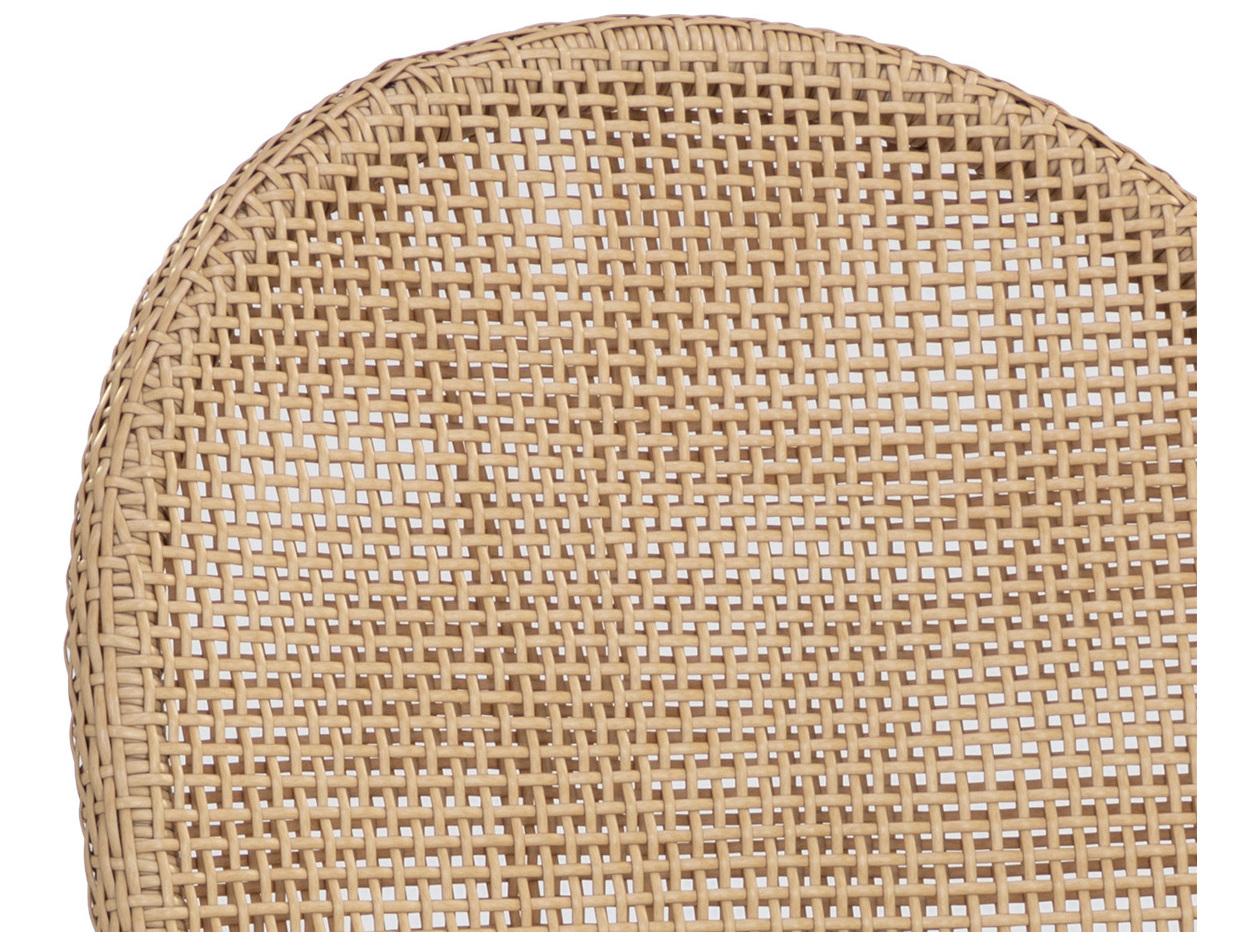 Sunpan Outdoor Calandri Aluminum Natural Dining Side Chair in Louis Cream