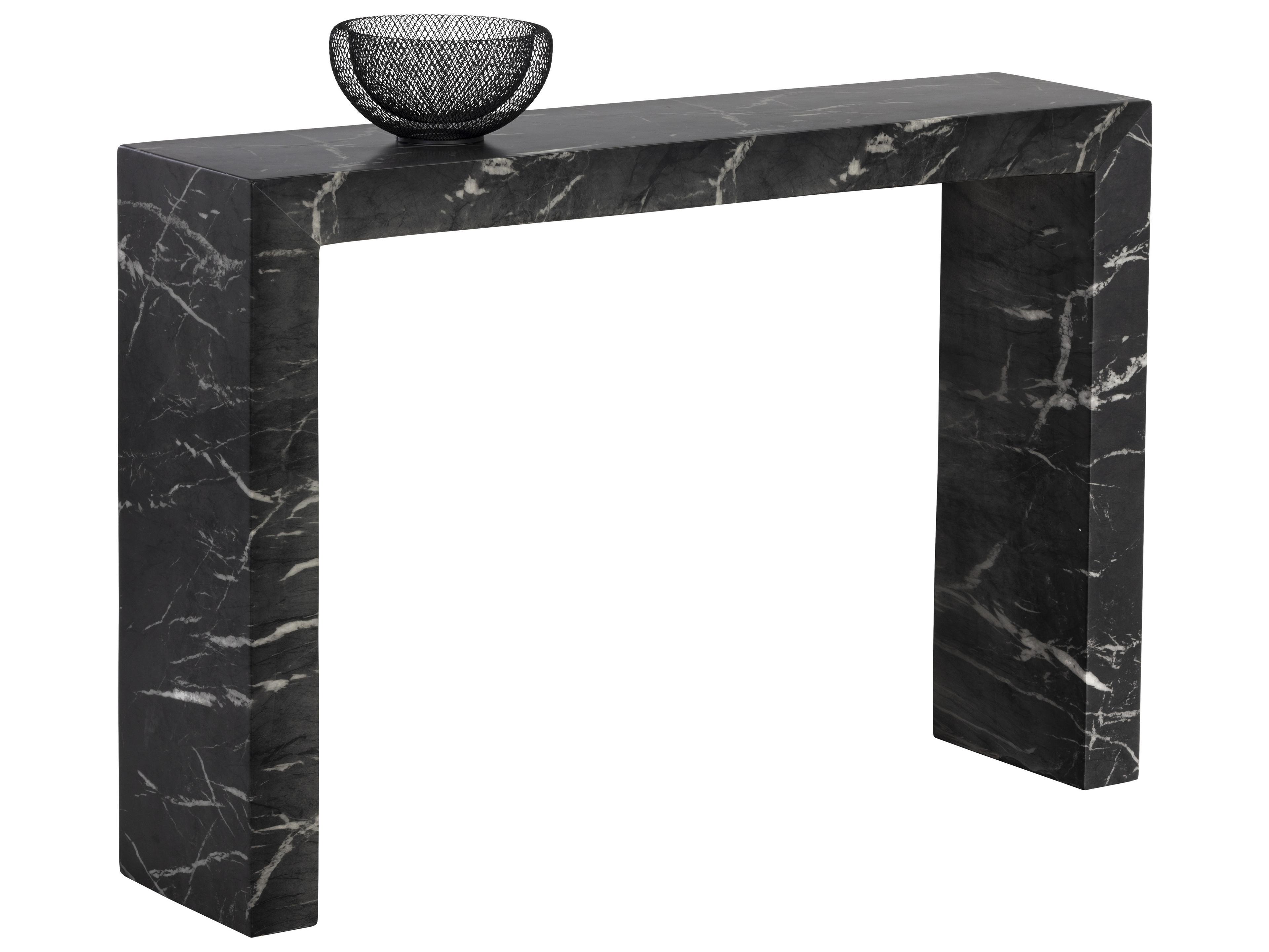 Sunpan Outdoor Axle Concrete Rectangular Console Table