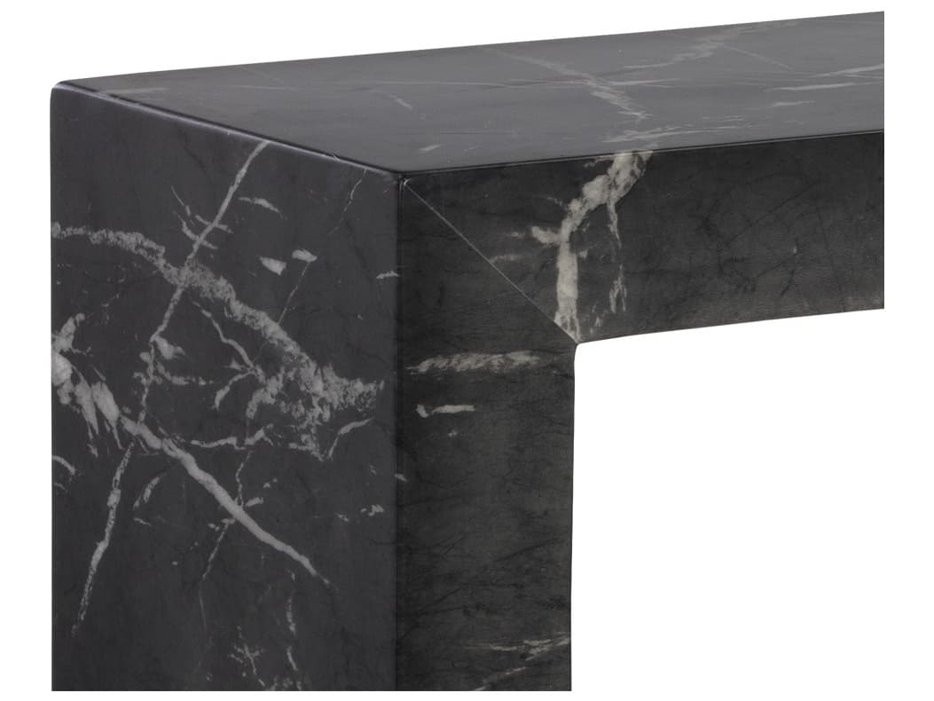 Sunpan Outdoor Axle Concrete Rectangular Console Table