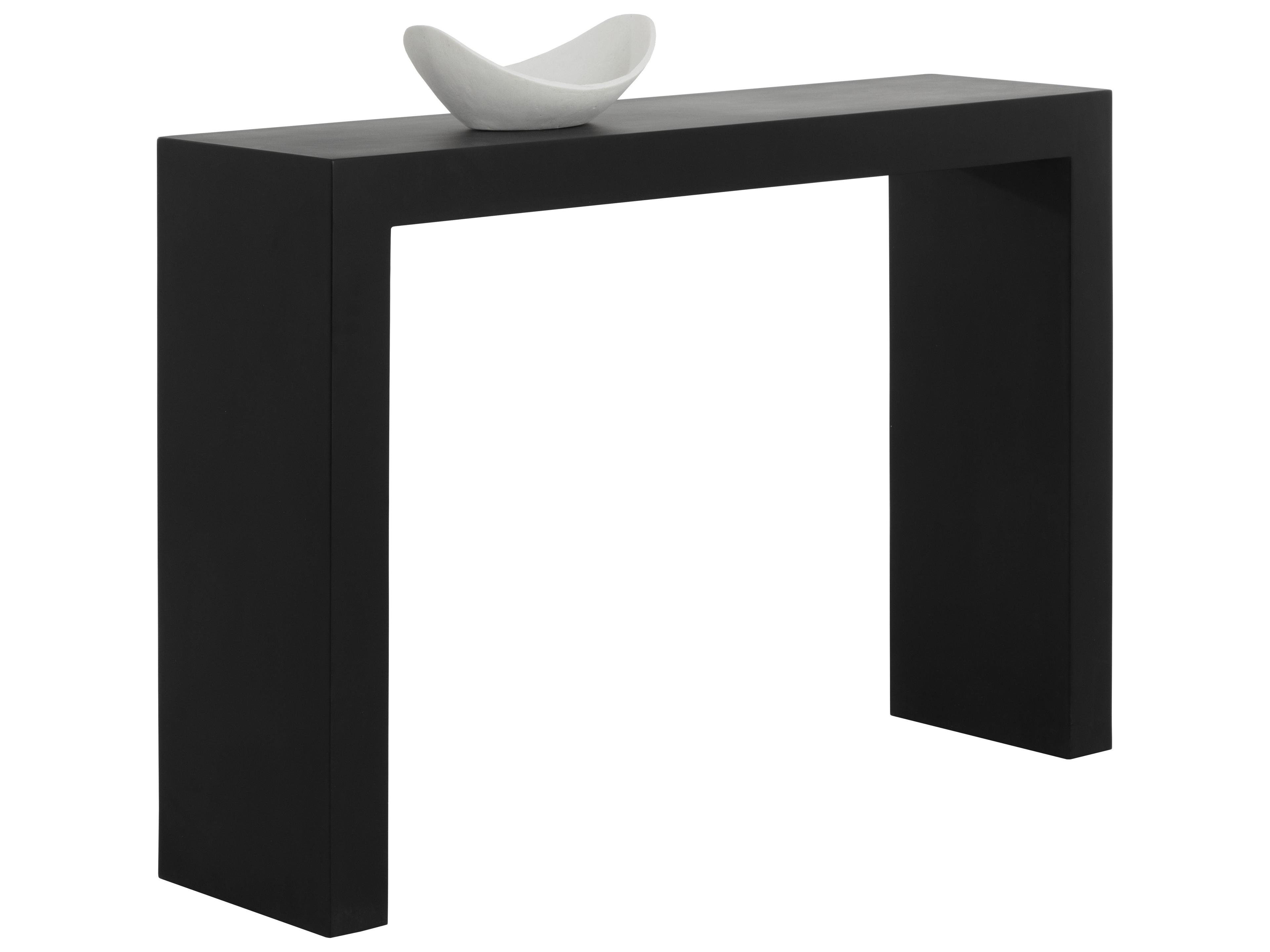 Sunpan Outdoor Axle Concrete Rectangular Console Table