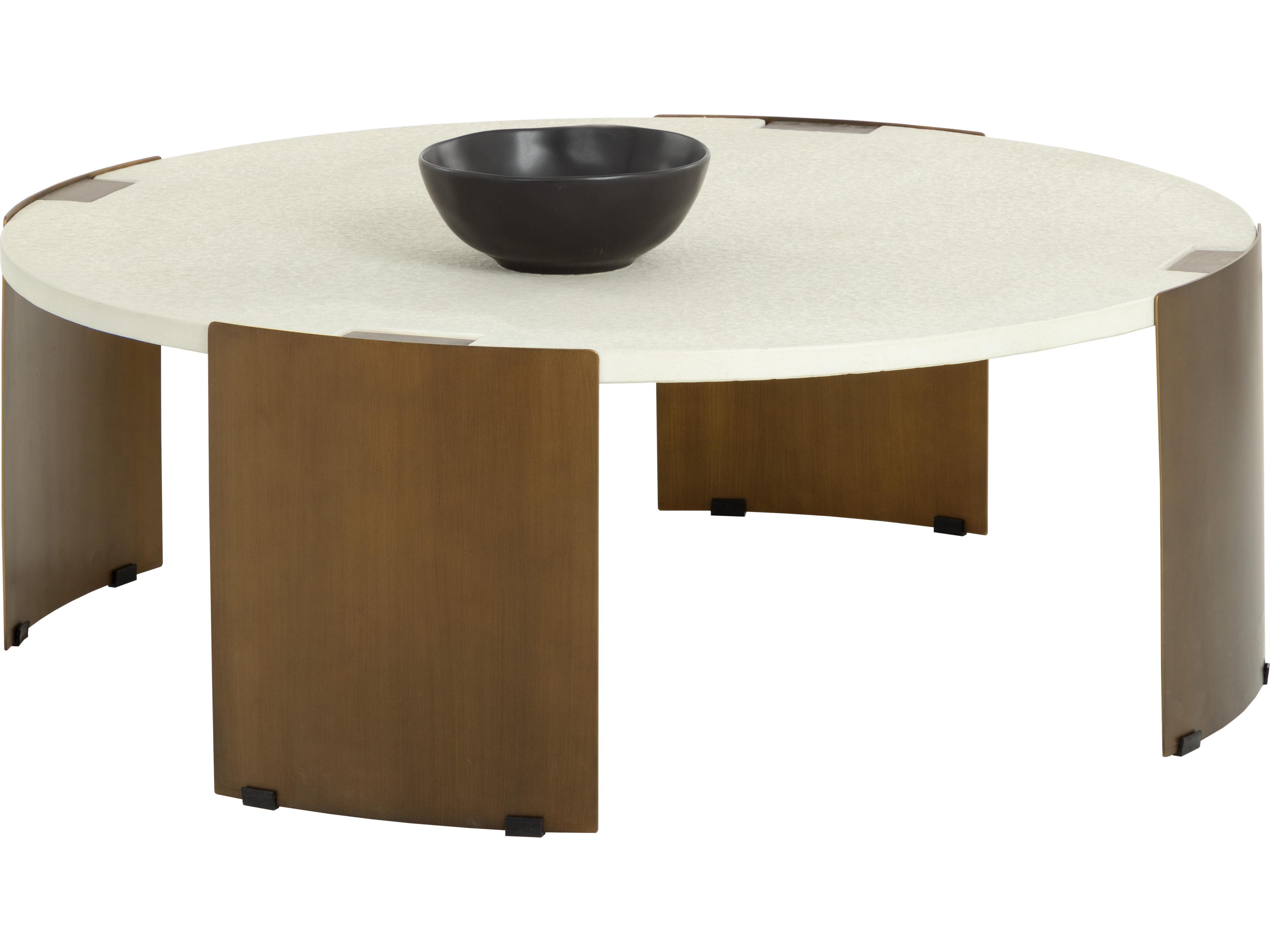 Sunpan Outdoor Gallus Metal Round Coffee Table