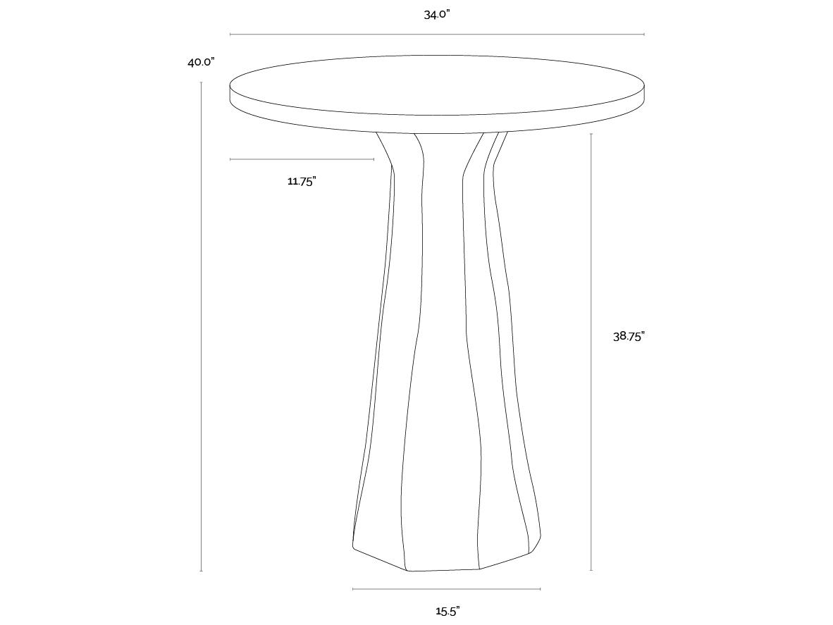 Sunpan Outdoor Kliff Bar Table in Black