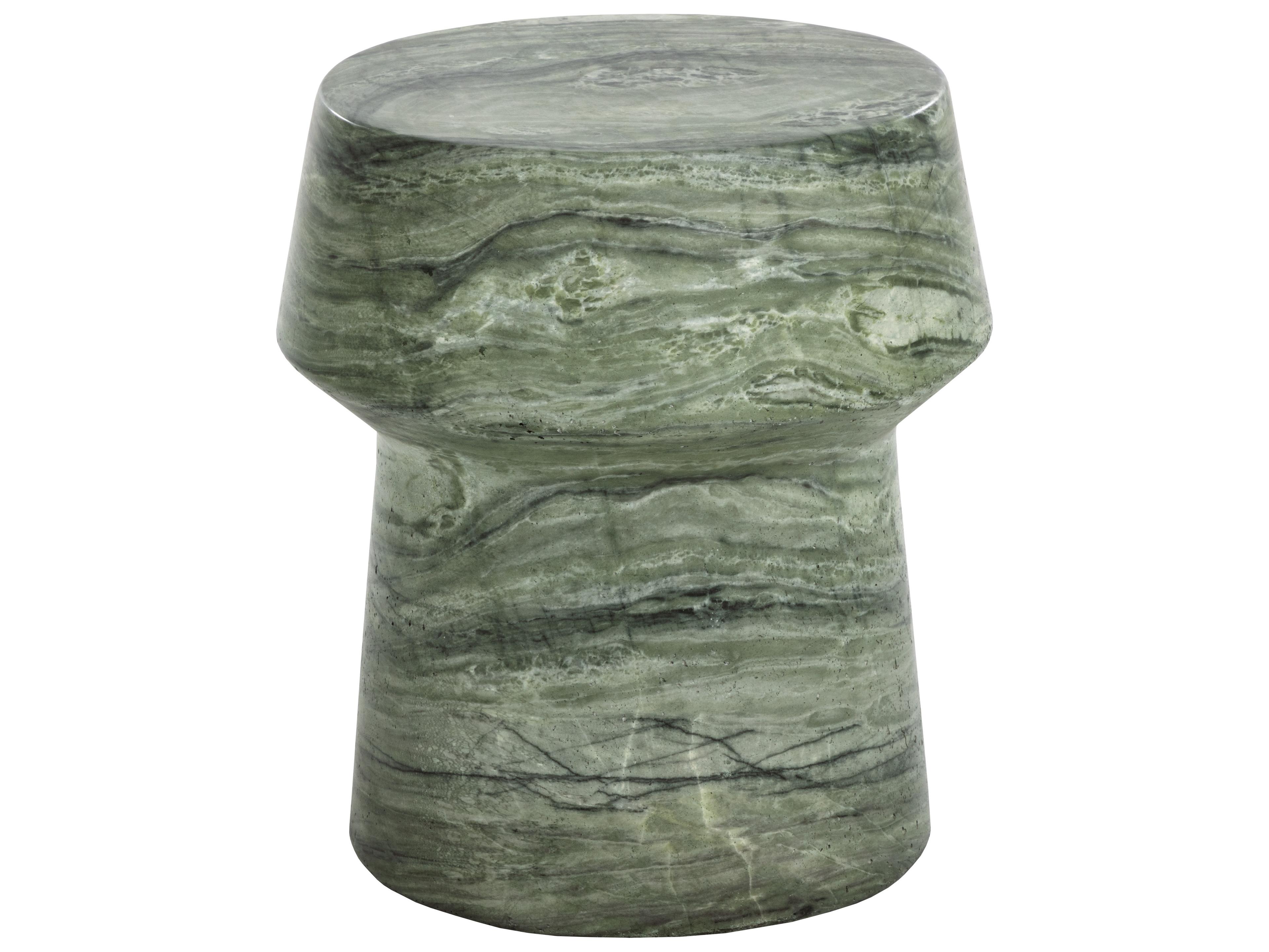 Sunpan Outdoor Brie End Table in Marble Look in Sage