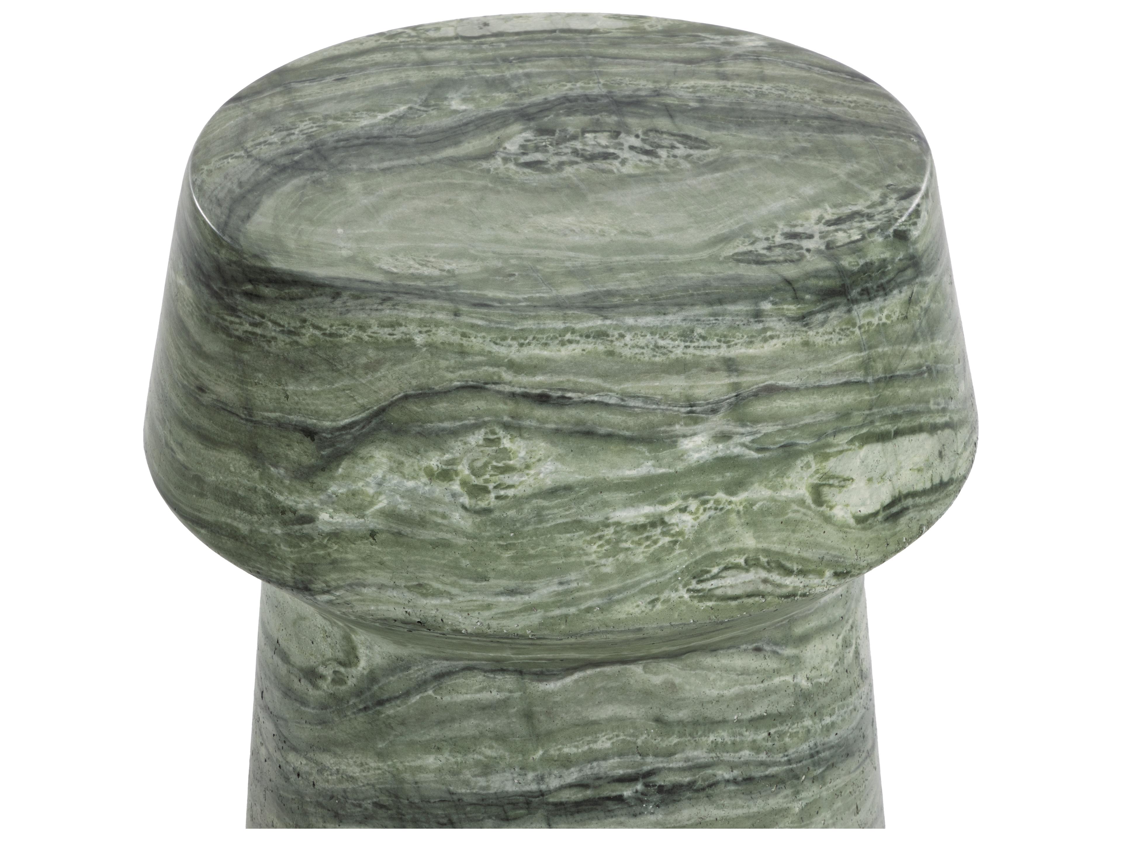 Sunpan Outdoor Brie End Table in Marble Look in Sage