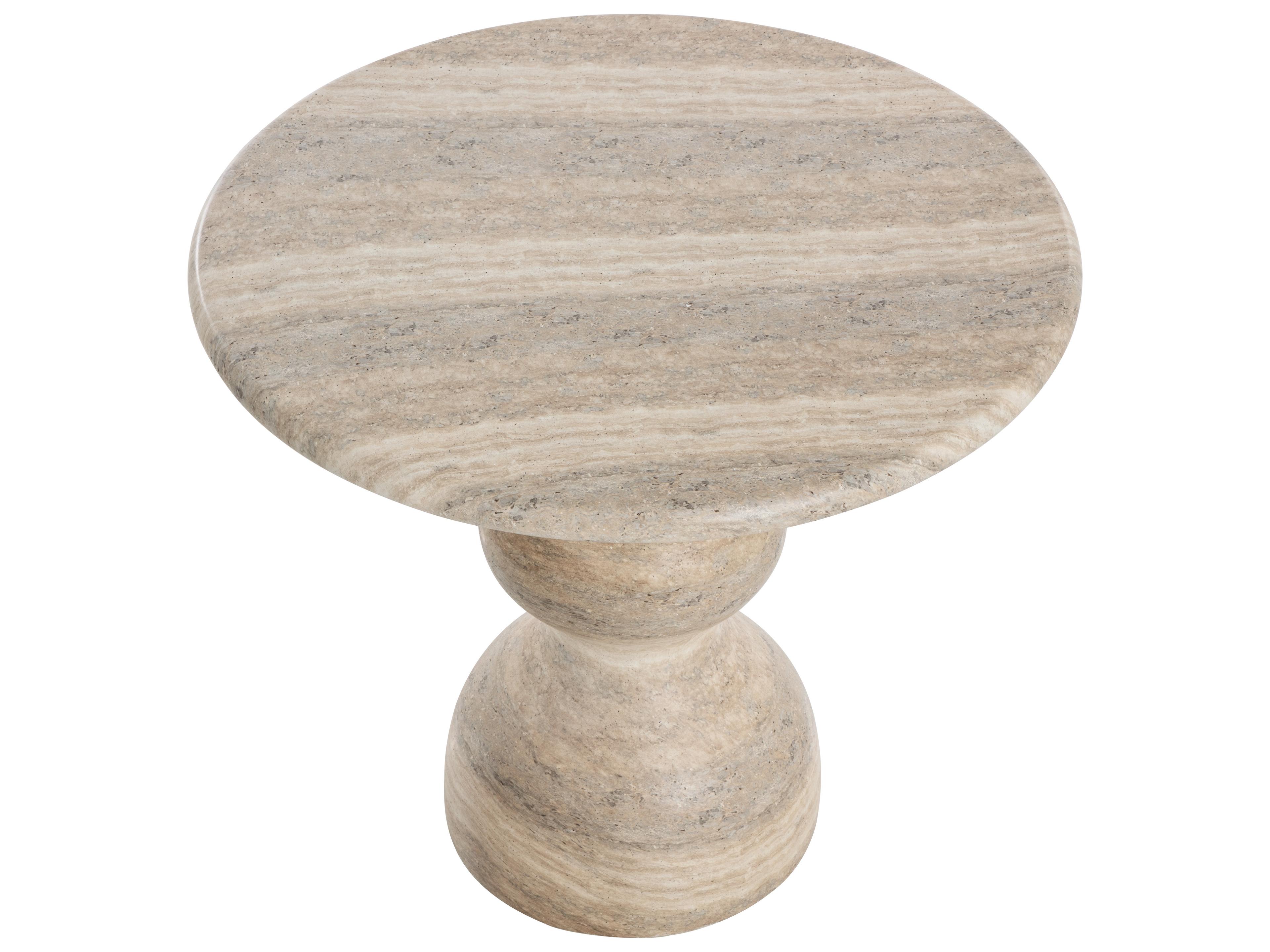 Sunpan Outdoor Raul Bistro Table in Travertine Look in Dune in 34"