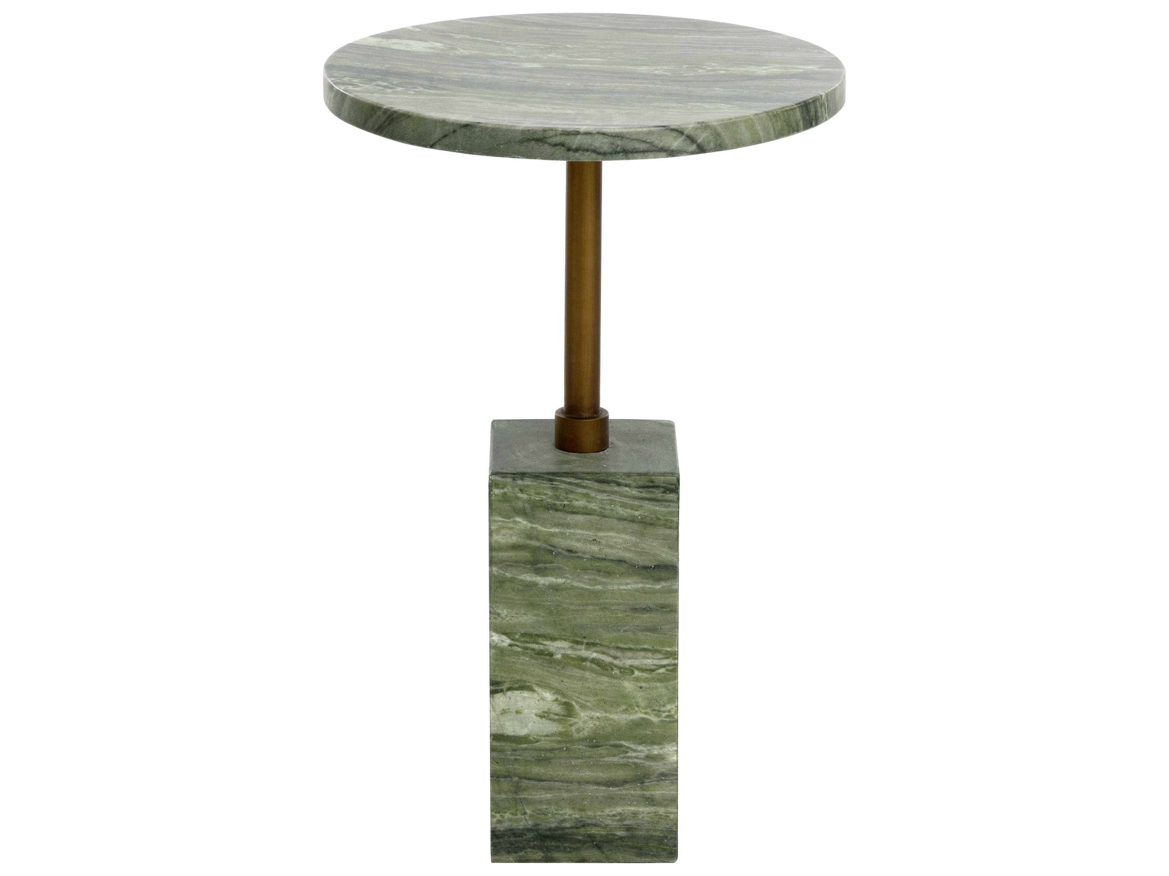 Sunpan Outdoor Mizani End Table in Marble Look in Sage