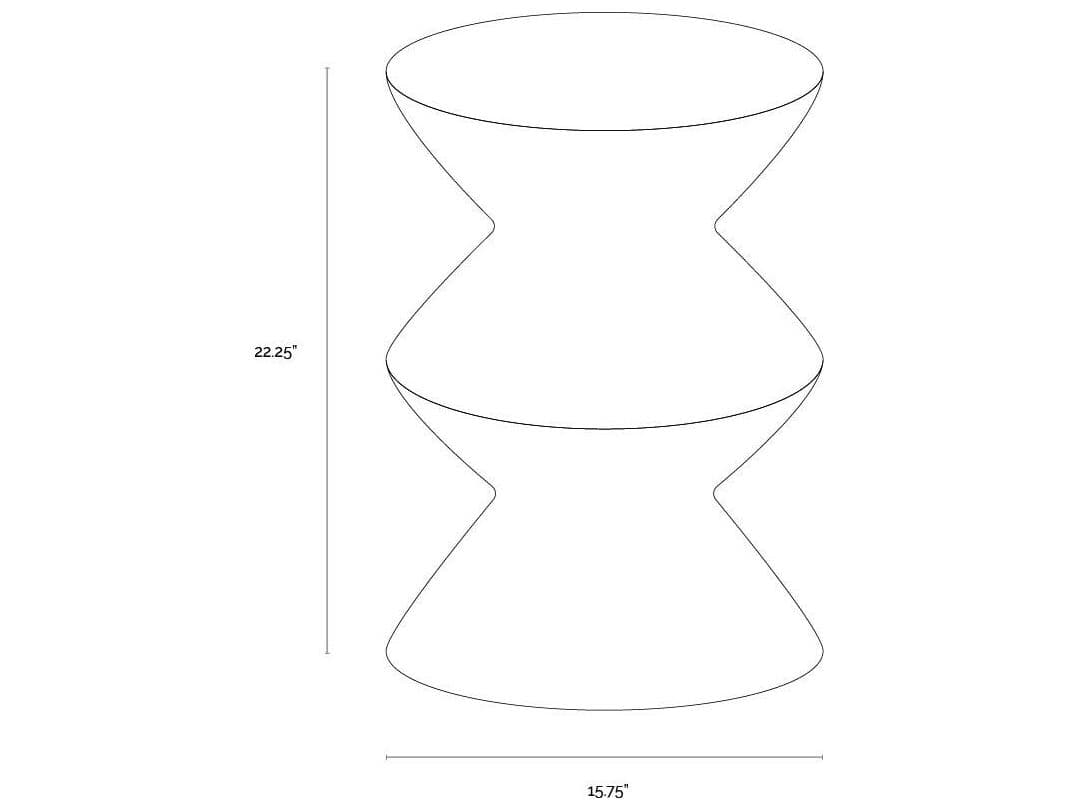 Sunpan Outdoor MIXT Union Concrete Black Round End Table