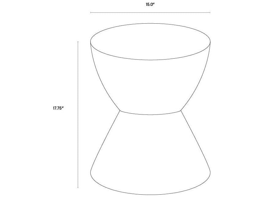 Sunpan Outdoor MIXT Logan Concrete White Round End Table