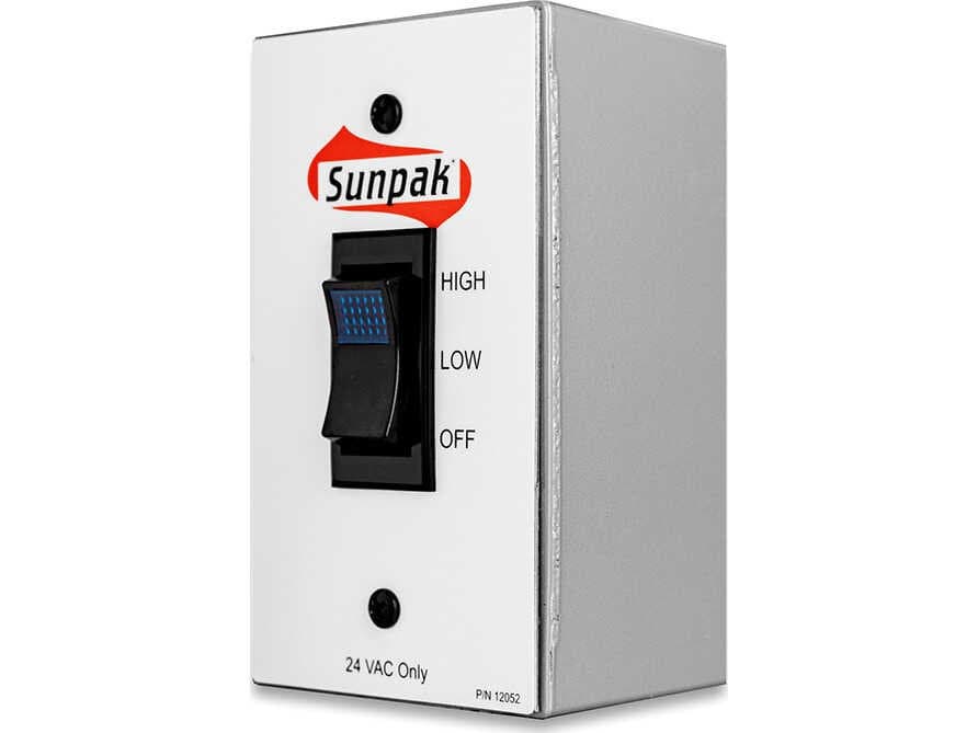 Sunpak 48 Inch Black Stainless Steel Two Stage Btu Patio Heater (Hardwired)