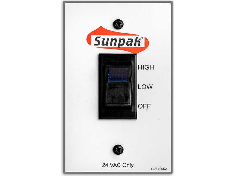 Sunpak 48 Inch Black Stainless Steel Two Stage Btu Patio Heater (Hardwired)