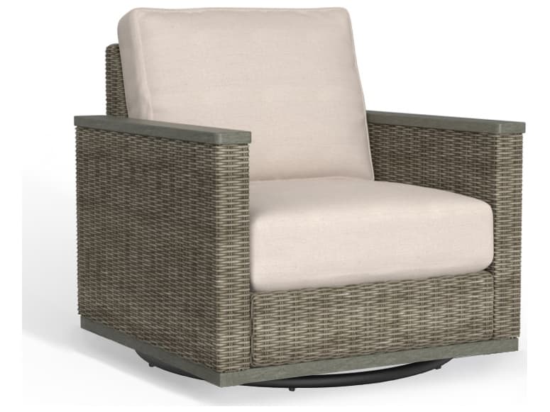 South Sea Rattan Timberline Quick Ship Wicker Cushion Lounge Chair