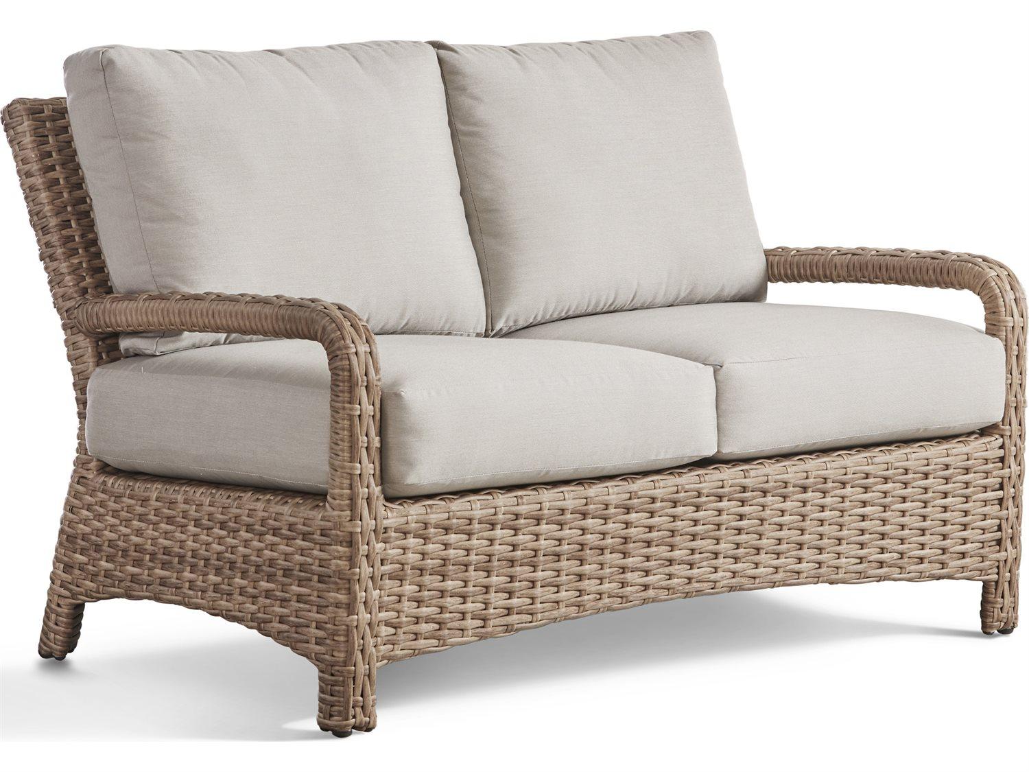 South Sea Rattan Caswell Wicker Mushroom Patio Loveseat
