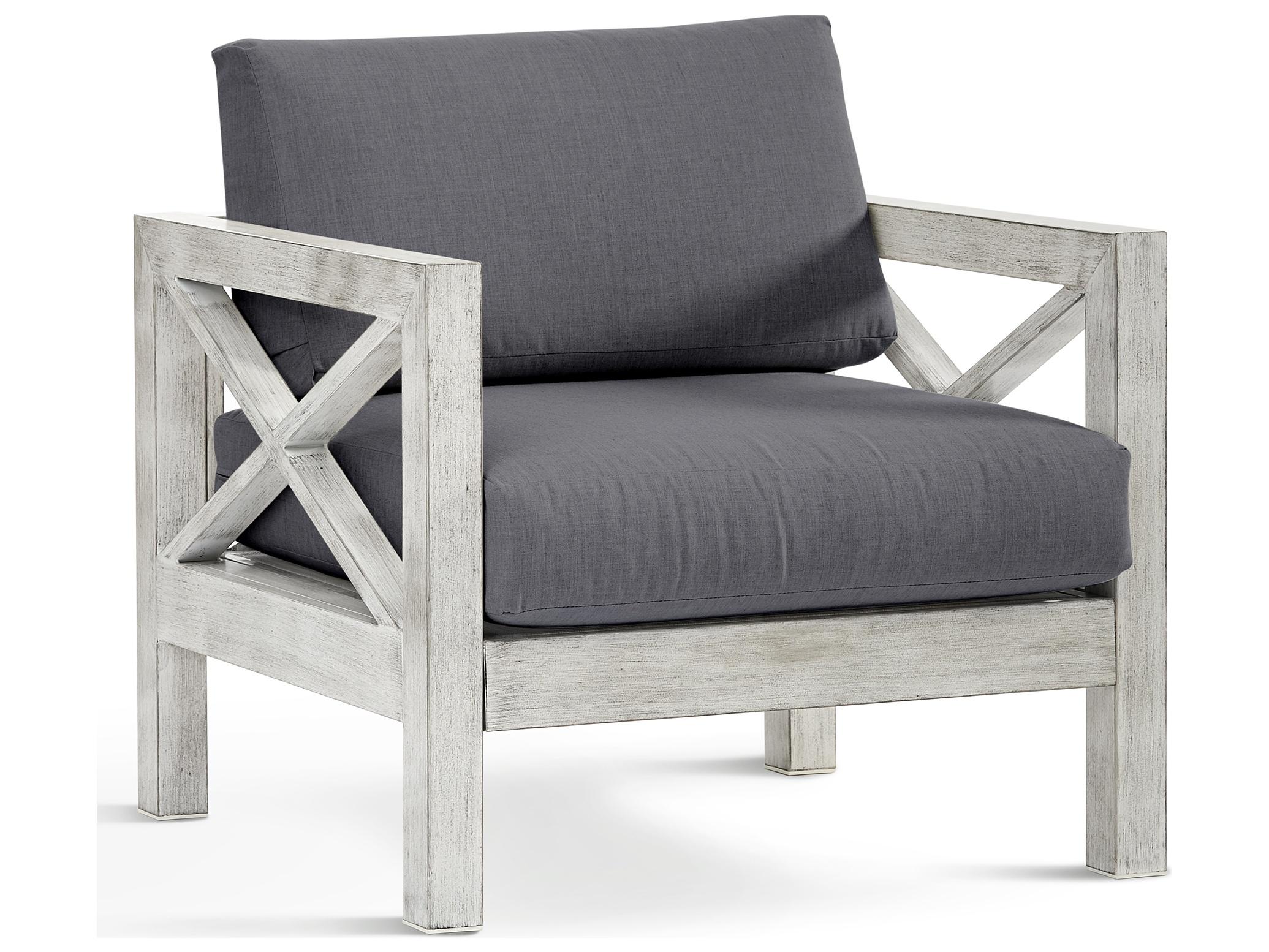 South Sea Rattan Farlowe Quick Ship Aluminum Cushion Lounge Chair