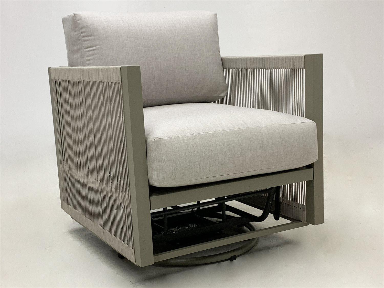 South Sea Rattan Nicole Greystone Aluminum Swivel Glider