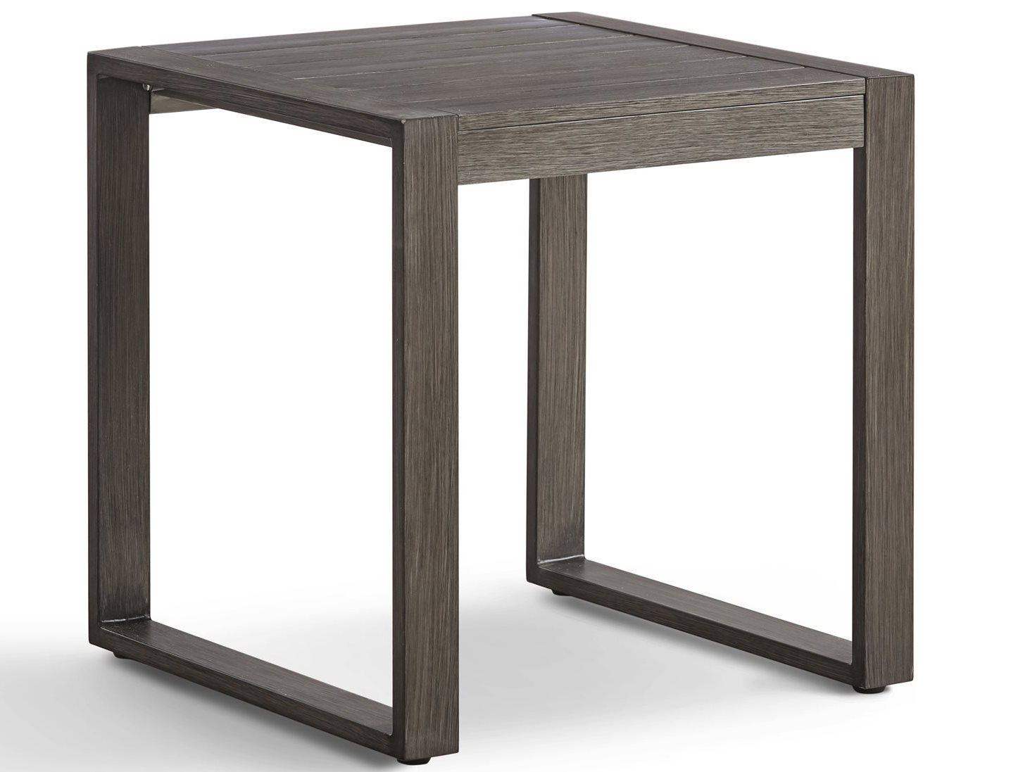 South Sea Rattan Ryan Aluminum Square Outdoor Patio End Table
