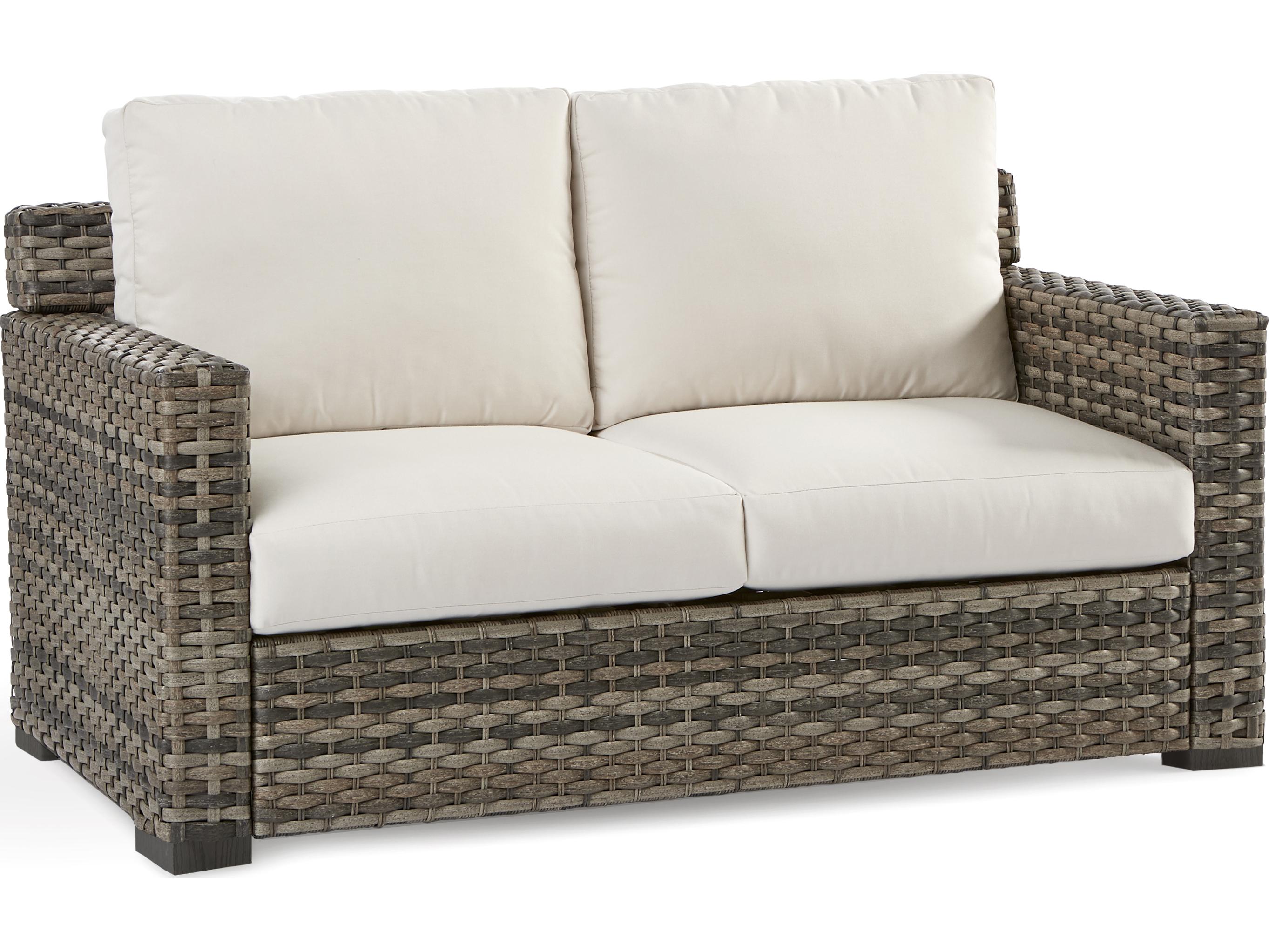South Sea Rattan New Java Wicker Sandstone Outdoor Patio Loveseat