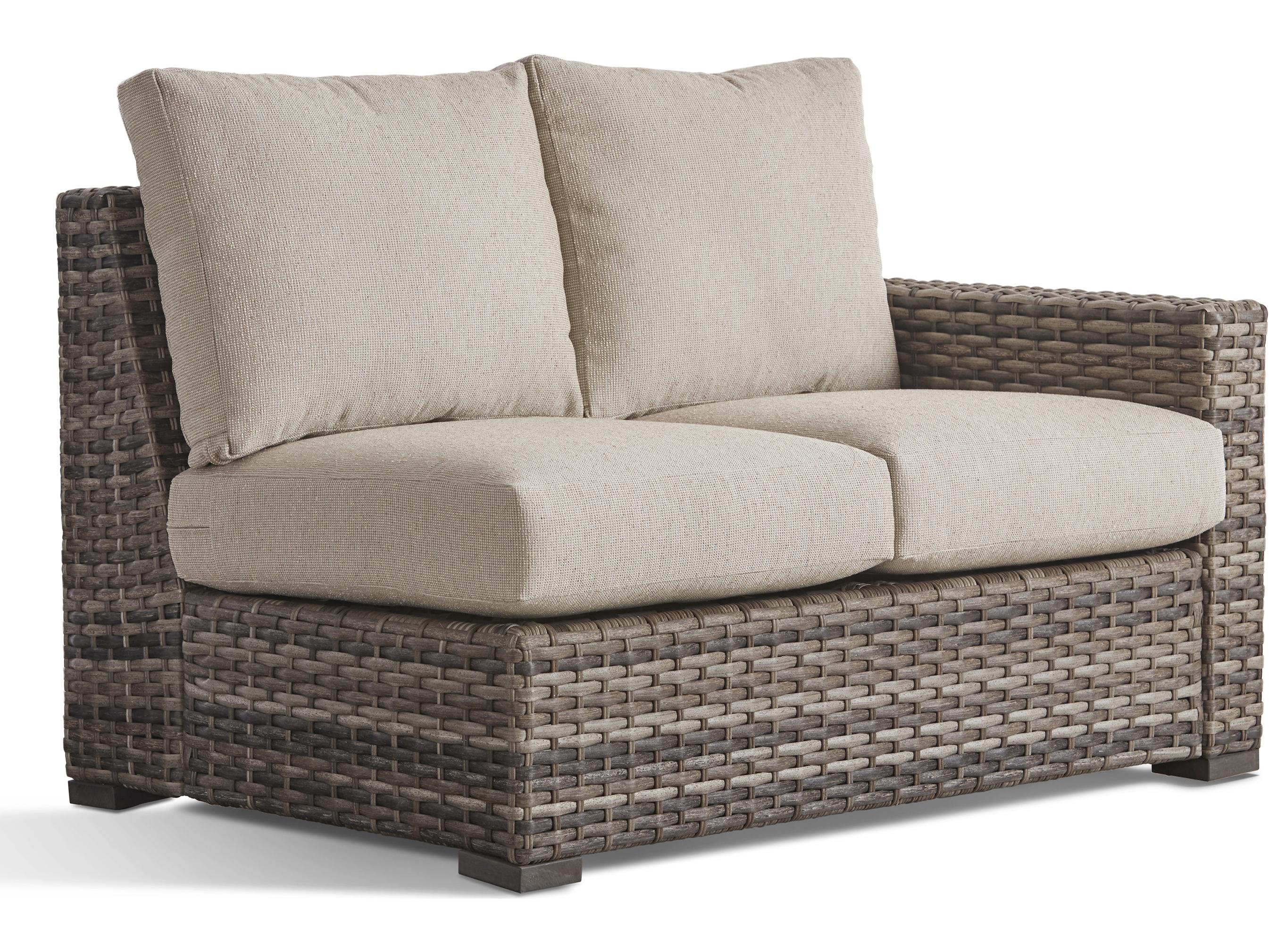 South Sea Rattan New Java Quick Ship Wicker Cushion Loveseat