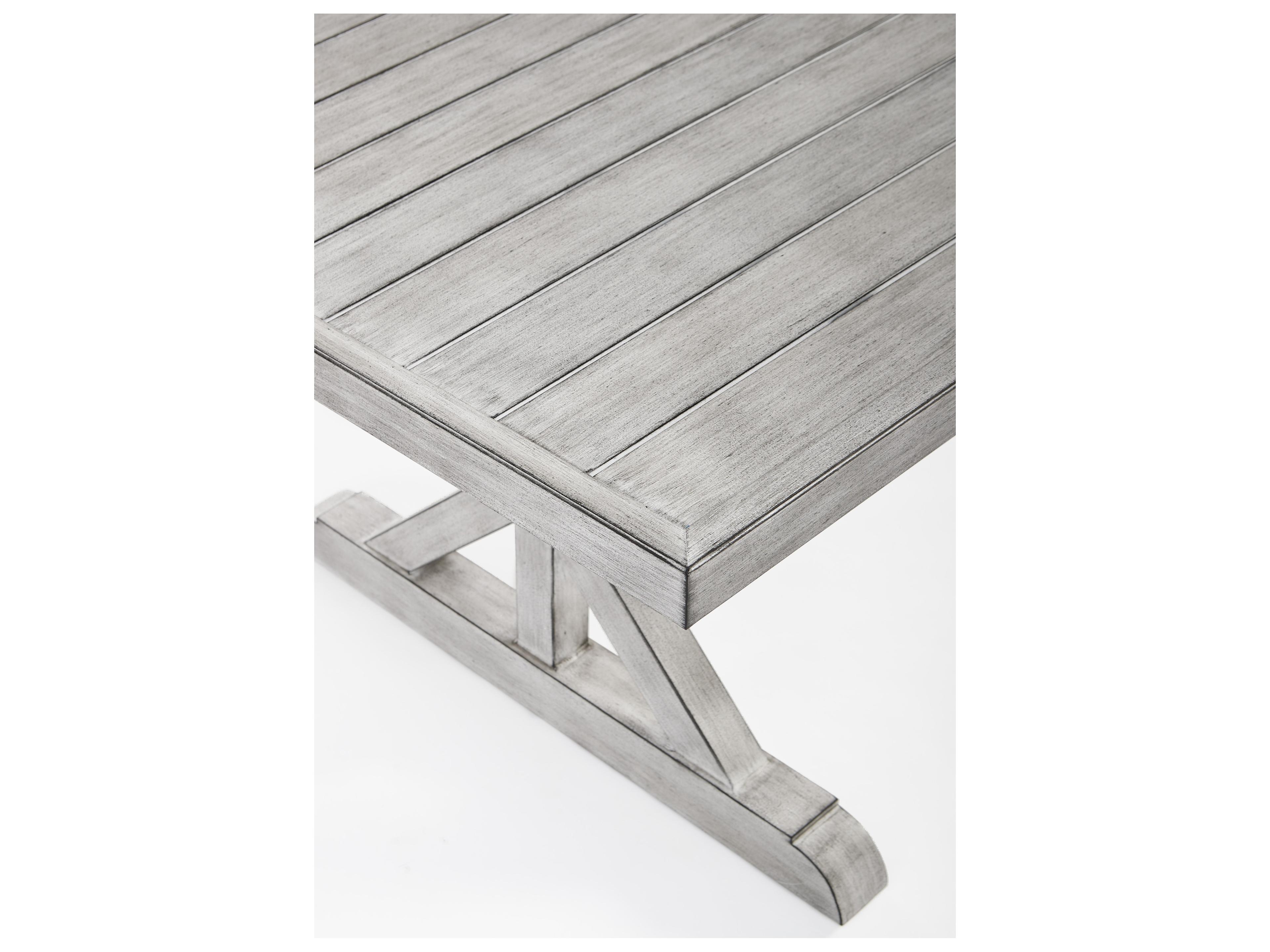 South Sea Rattan Dover Quick Ship Aluminum Rectangular Dining Table