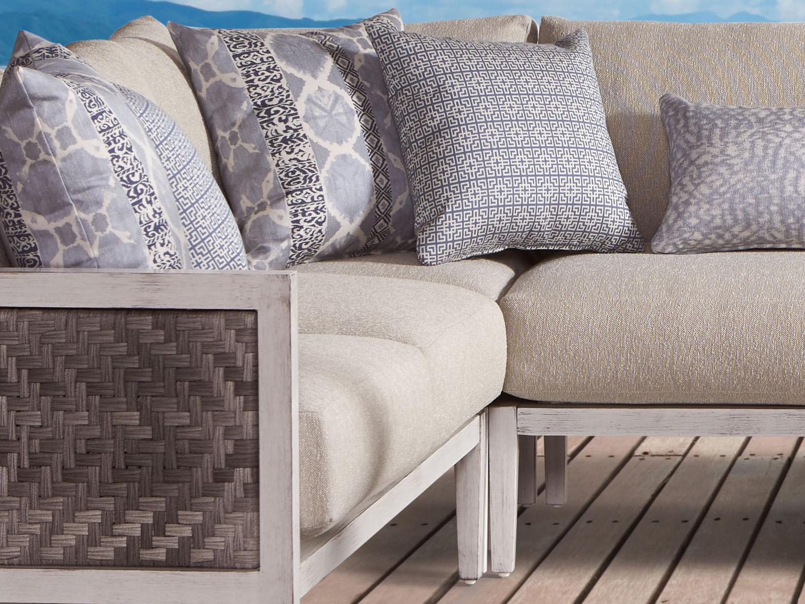 South Sea Rattan Veda Aluminum Corner Patio Lounge Chair