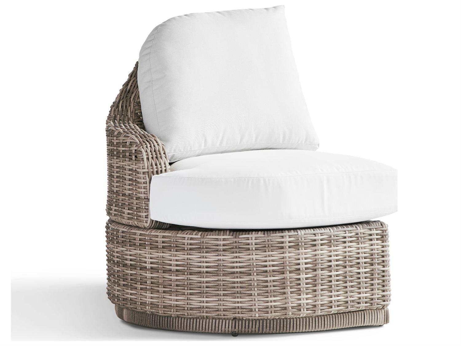 South Sea Rattan South Sea Rattan Luna Cove Wicker Left Side Facing Patio Lounge Chair - Fitted