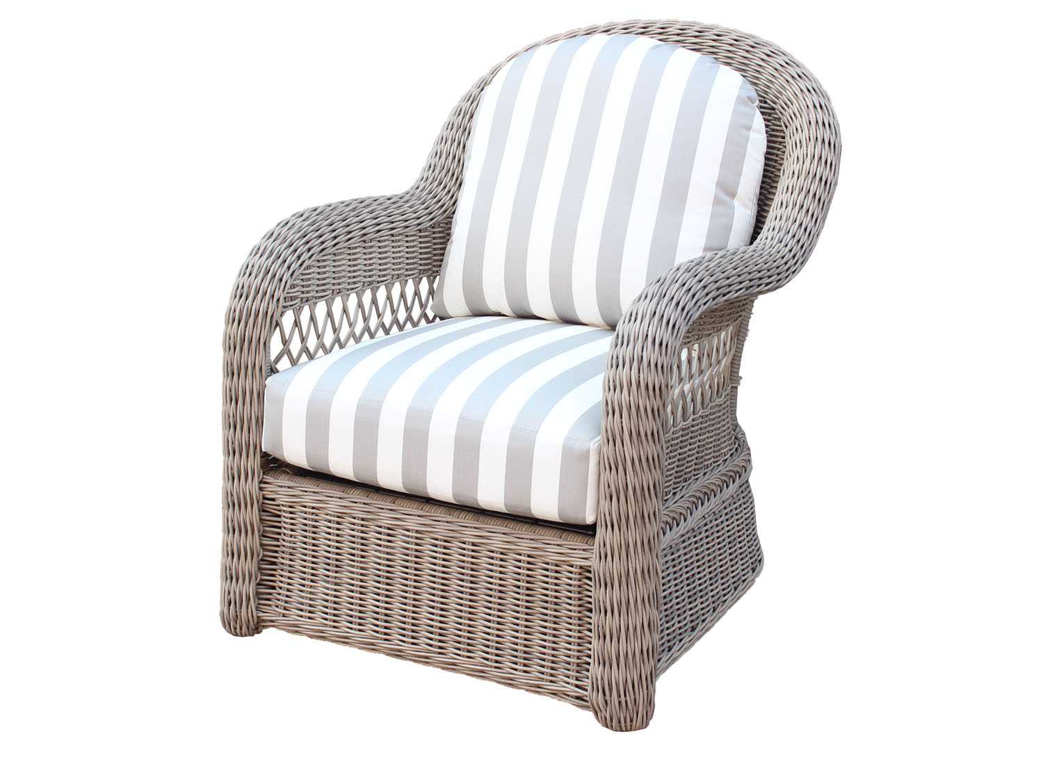 South Sea Rattan Arcadia Wicker Driftwood Outdoor Lounge Chair