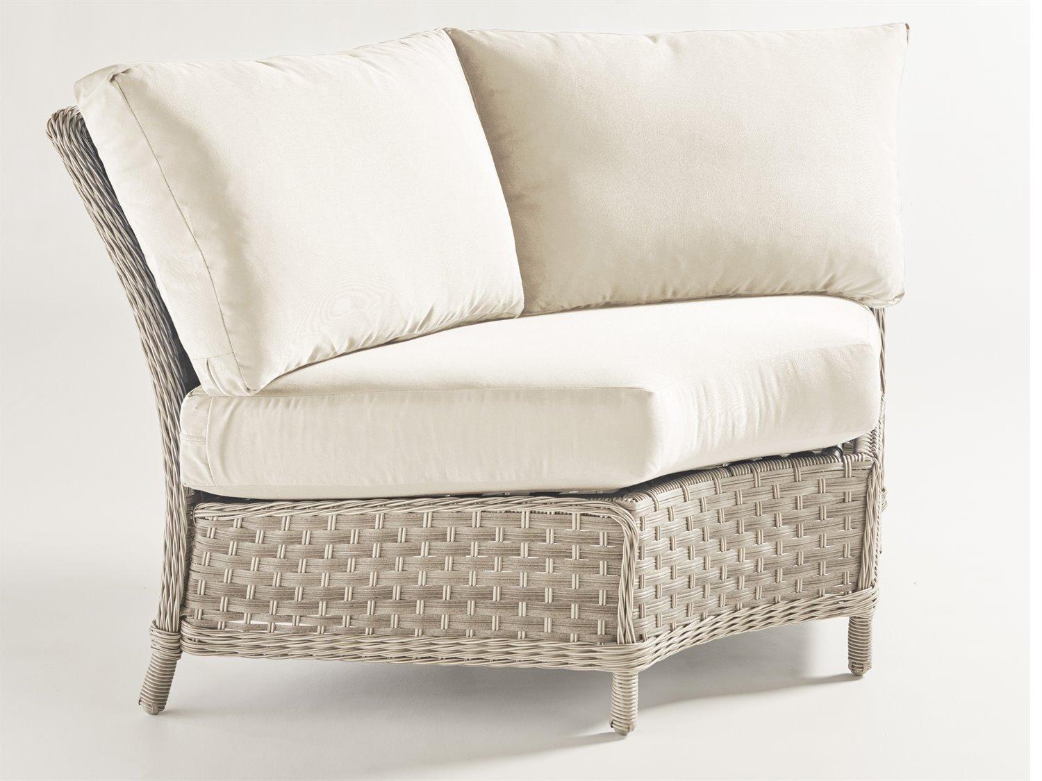 South Sea Rattan Mayfair Quick Ship Wicker Cushion Lounge Chair