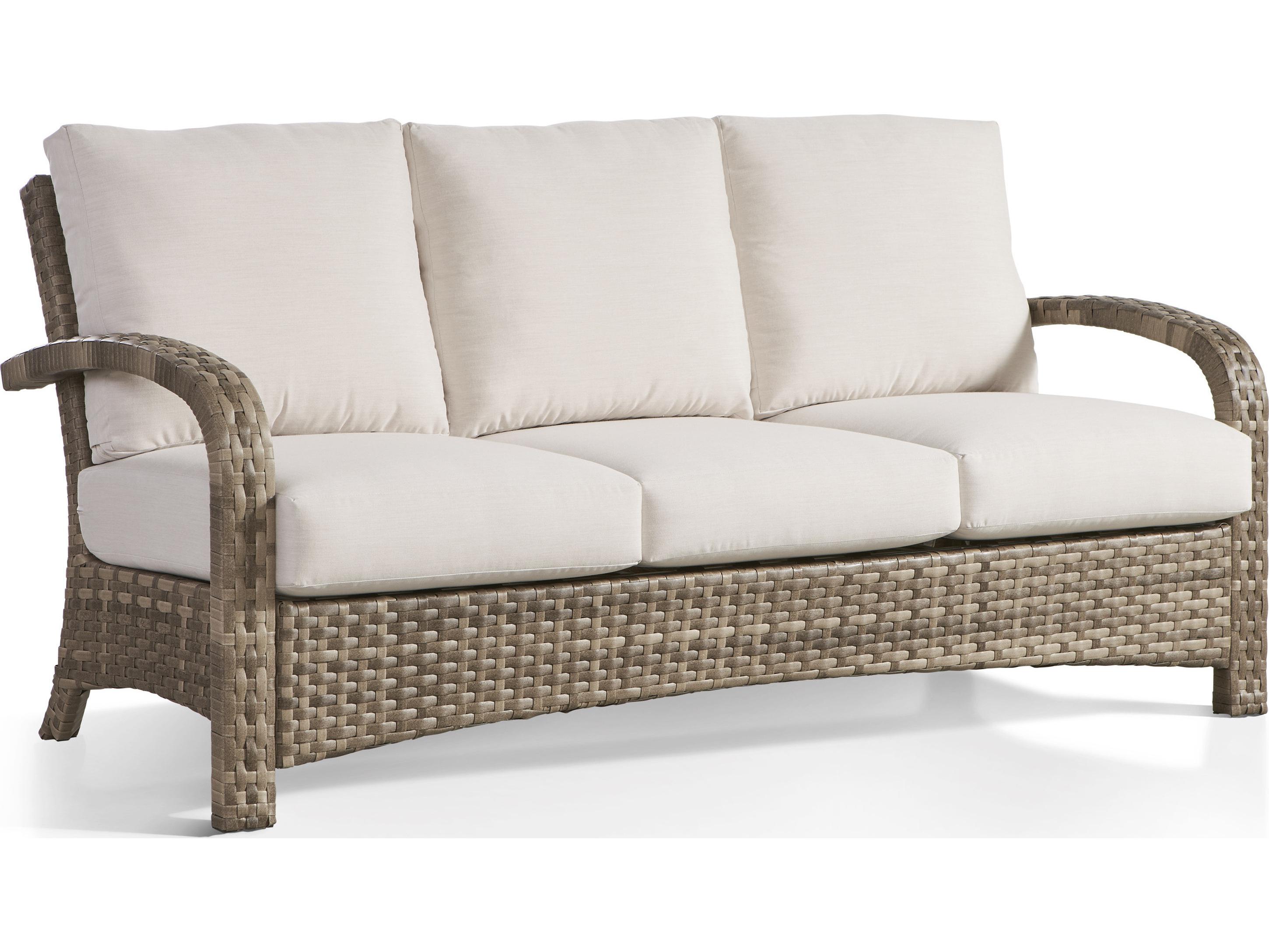 South Sea Rattan Driftwood Bay Wicker Warm/Neutral Patio Sofa