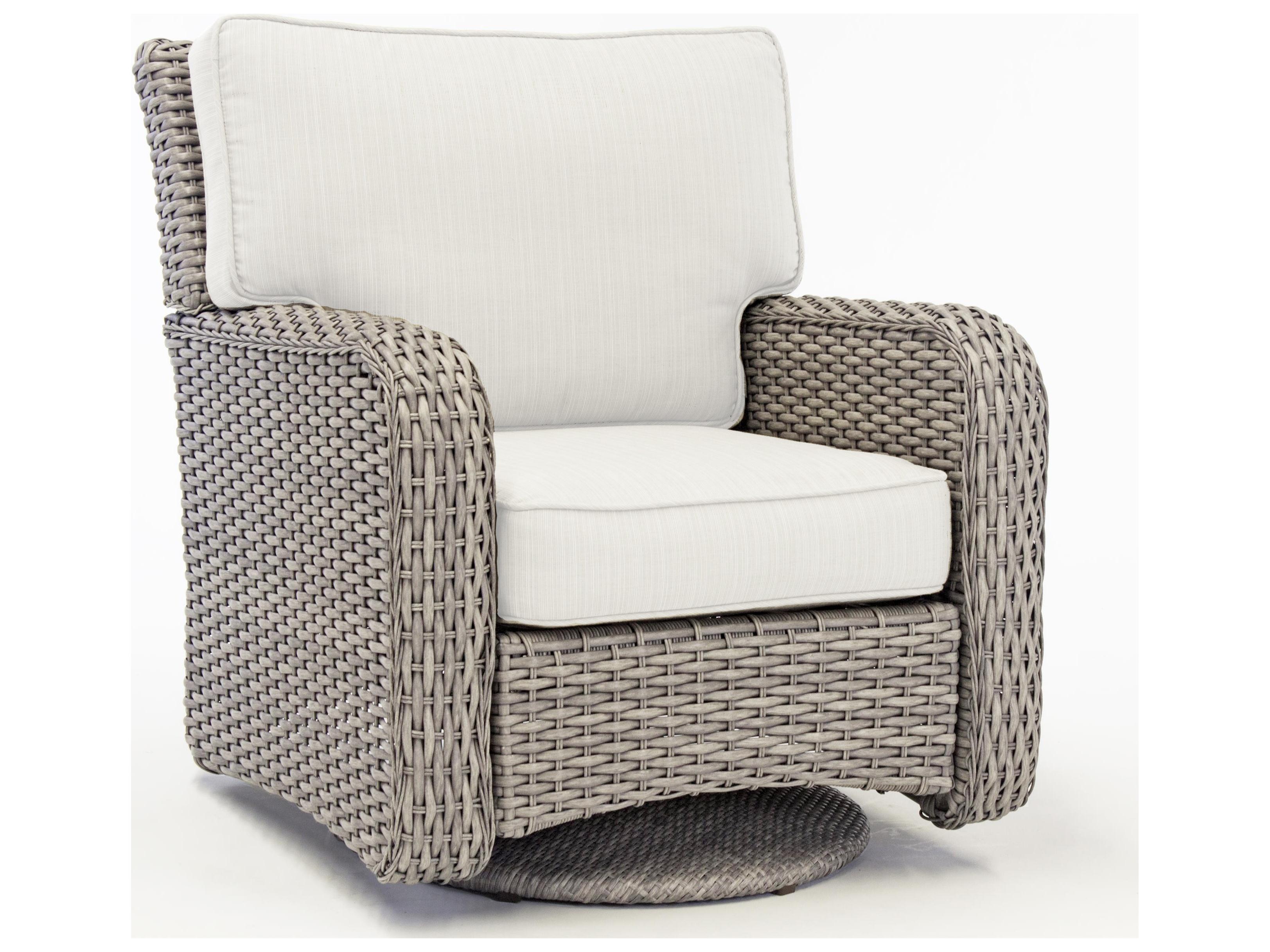 South Sea Rattan St Tropez Quick Ship Wicker Cushion Lounge Chair