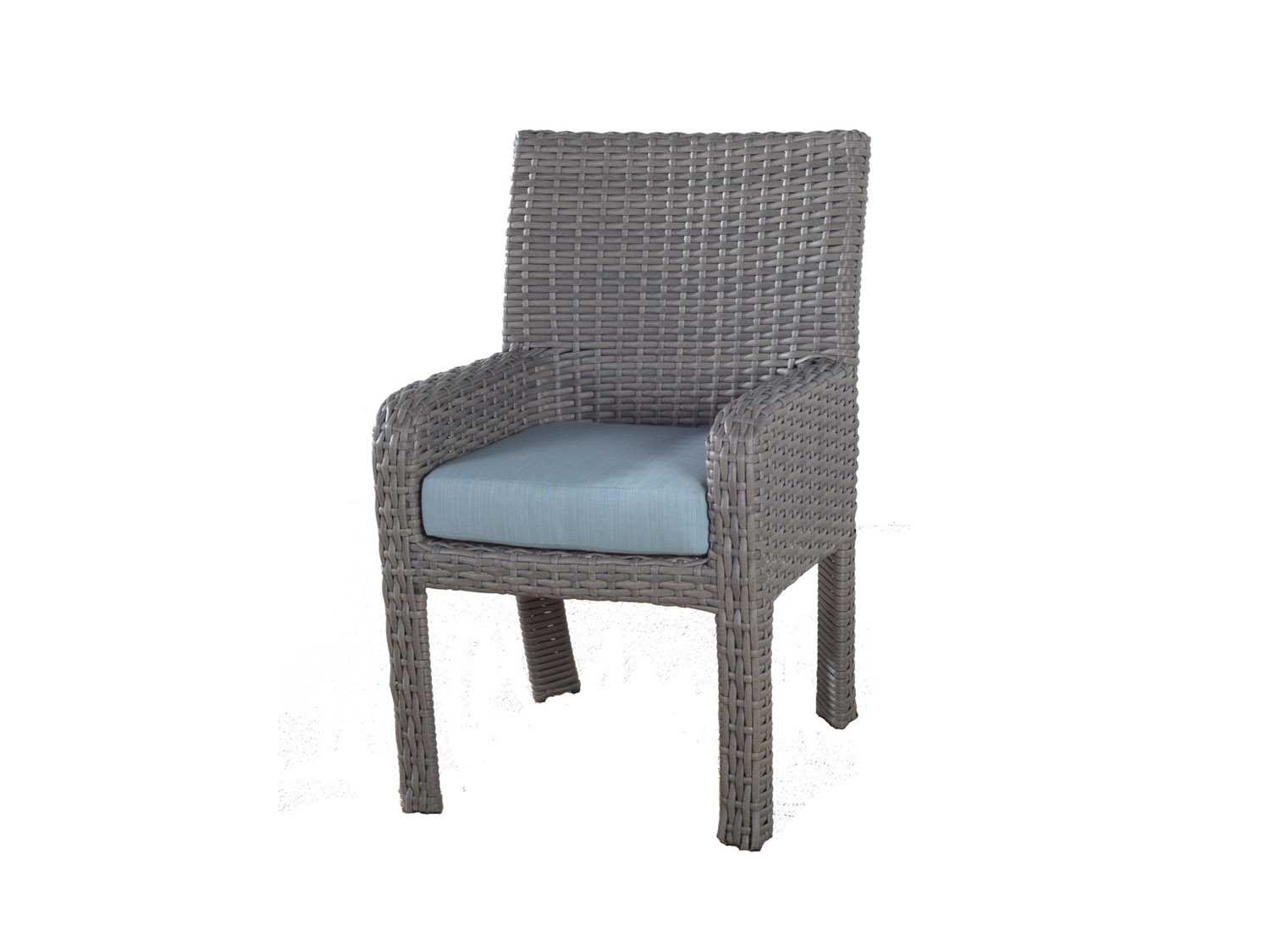 South Sea Rattan Saint Tropez Wicker Patio Dining Arm Chair