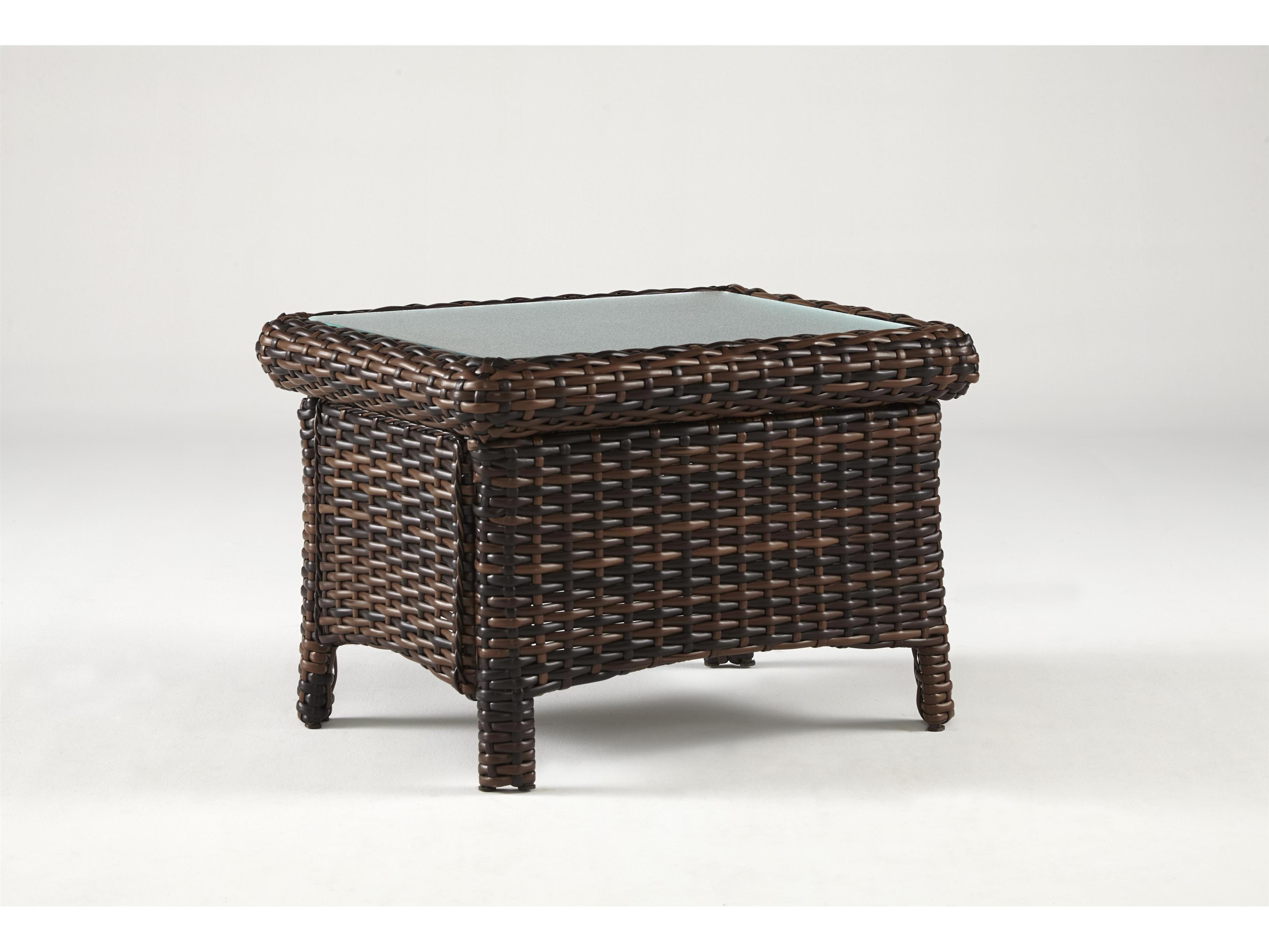 South Sea Rattan St Tropez Quick Ship Aluminum Rectangular End Table