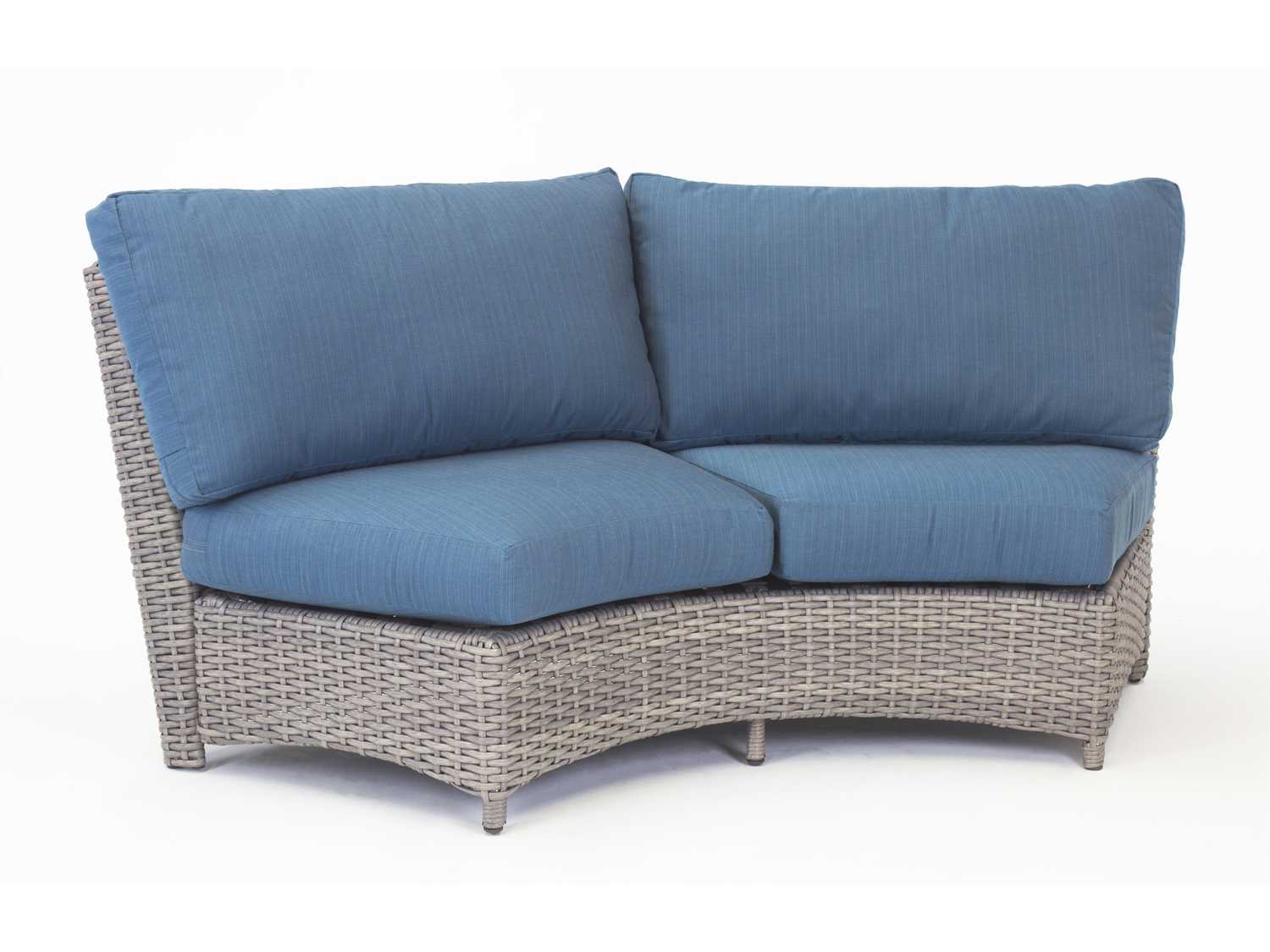 South Sea Rattan Saint Tropez Curved Corner Outdoor Patio Loveseat
